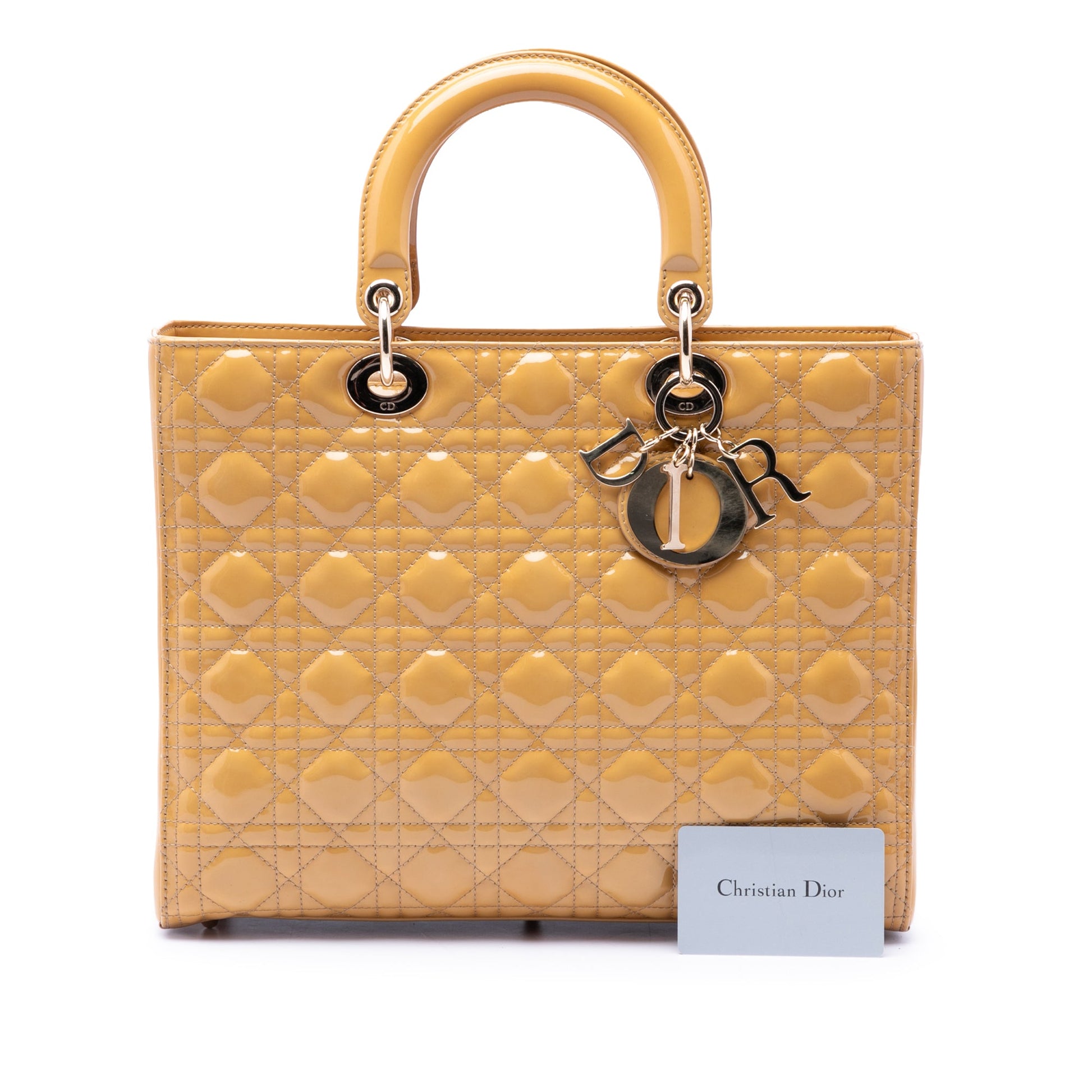 Dior Large Patent Cannage Lady Dior