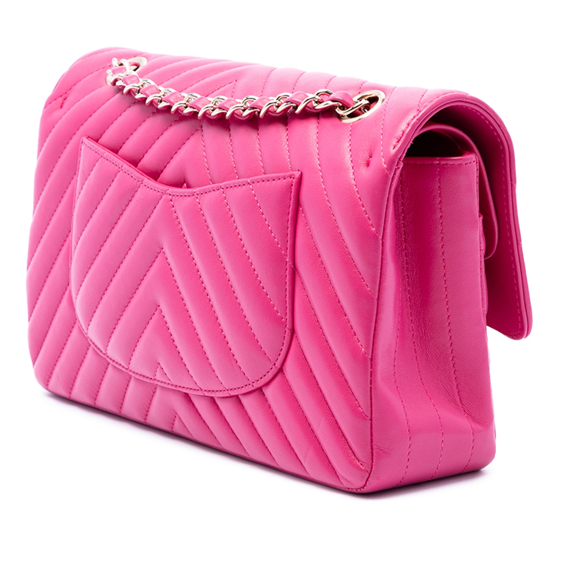 Chanel Medium Classic Chevron Lambskin Double Flap