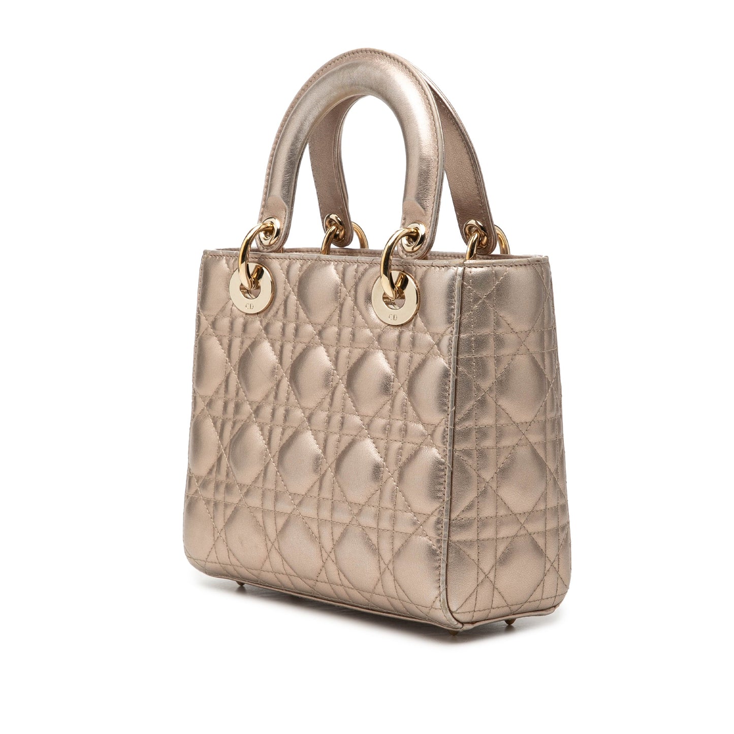 Dior Small Metallic Lambskin Cannage My ABCDior Lady Dior