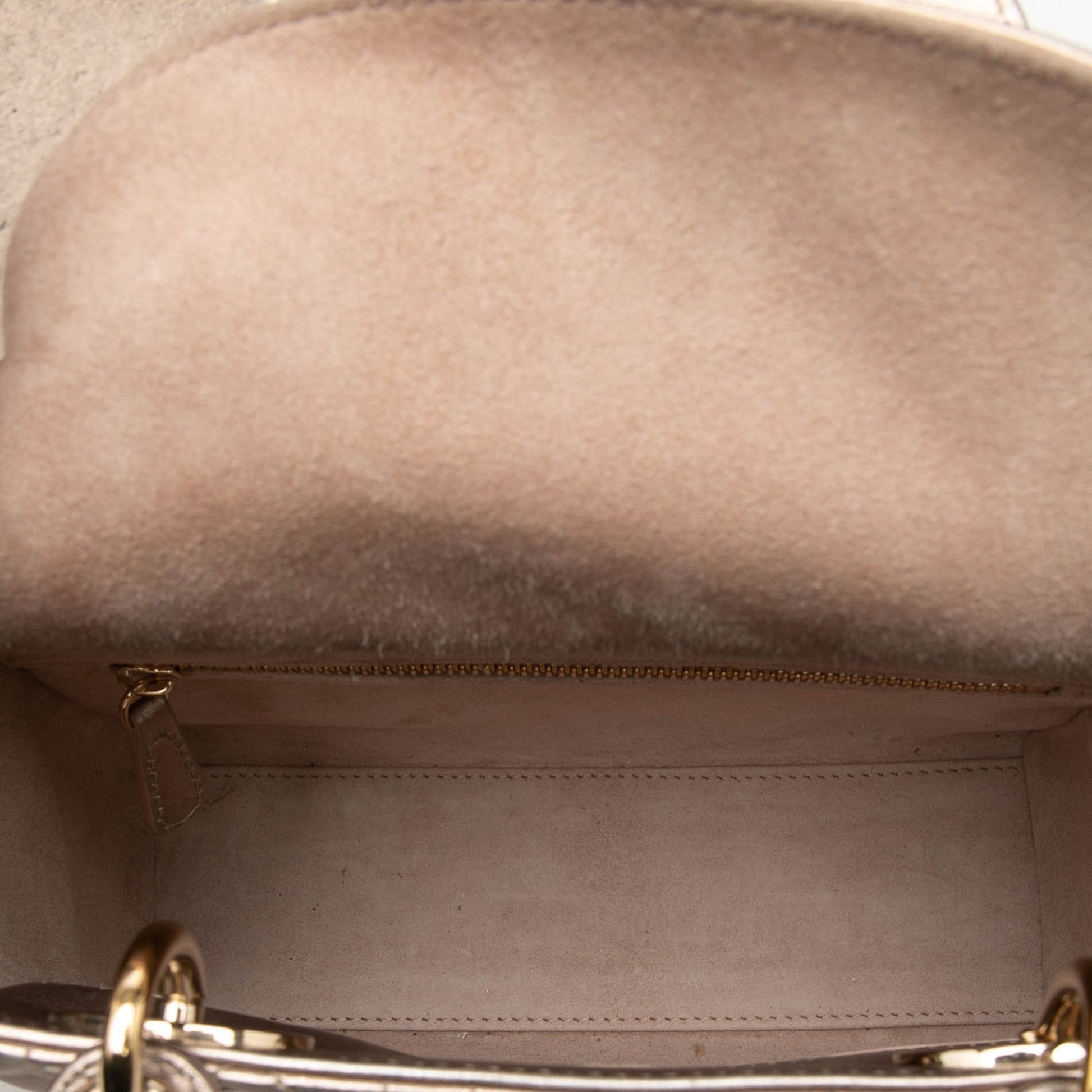 Dior Small Metallic Lambskin Cannage My ABCDior Lady Dior