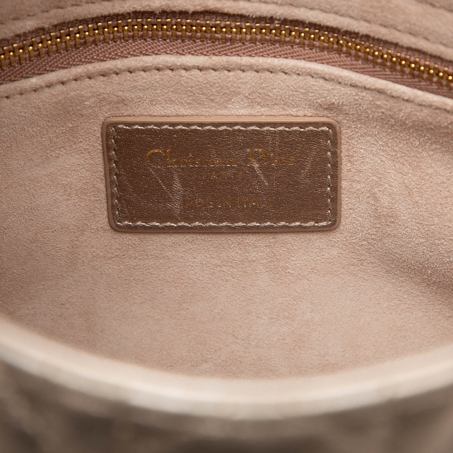 Dior Small Metallic Lambskin Cannage My ABCDior Lady Dior