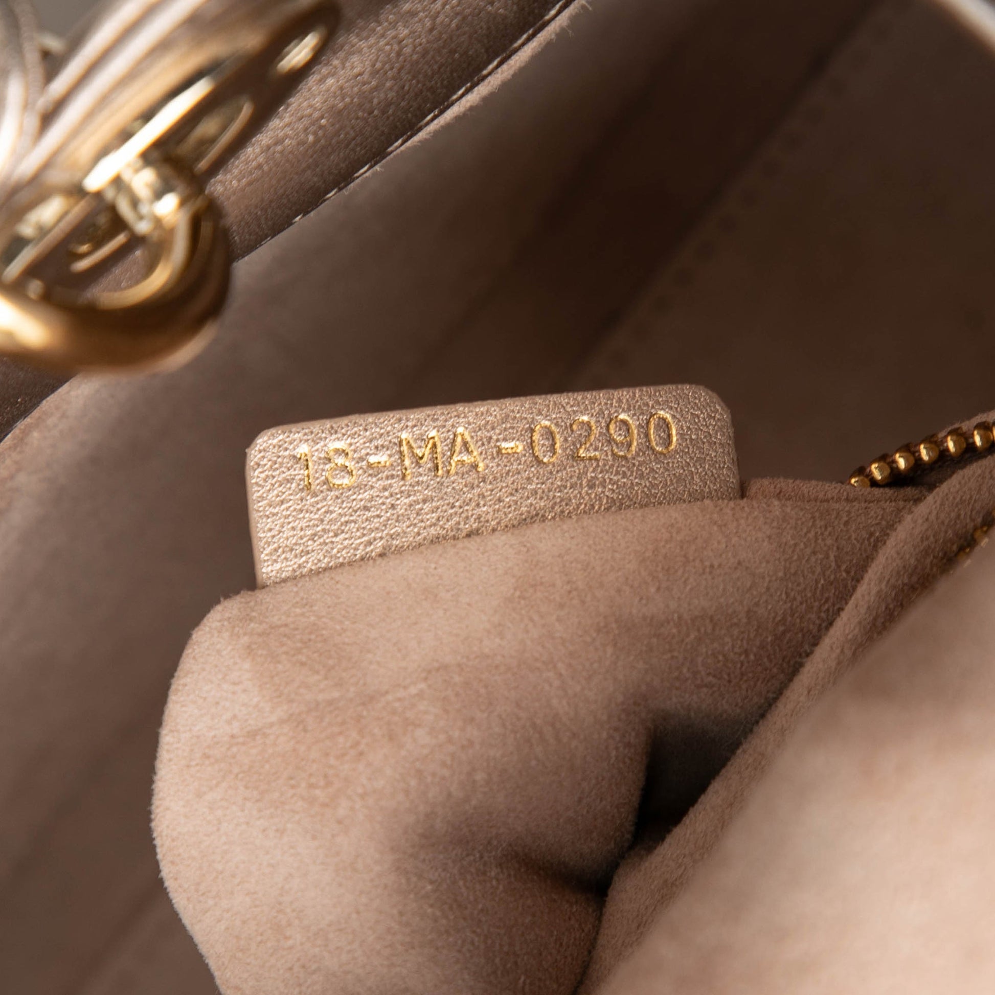 Dior Small Metallic Lambskin Cannage My ABCDior Lady Dior