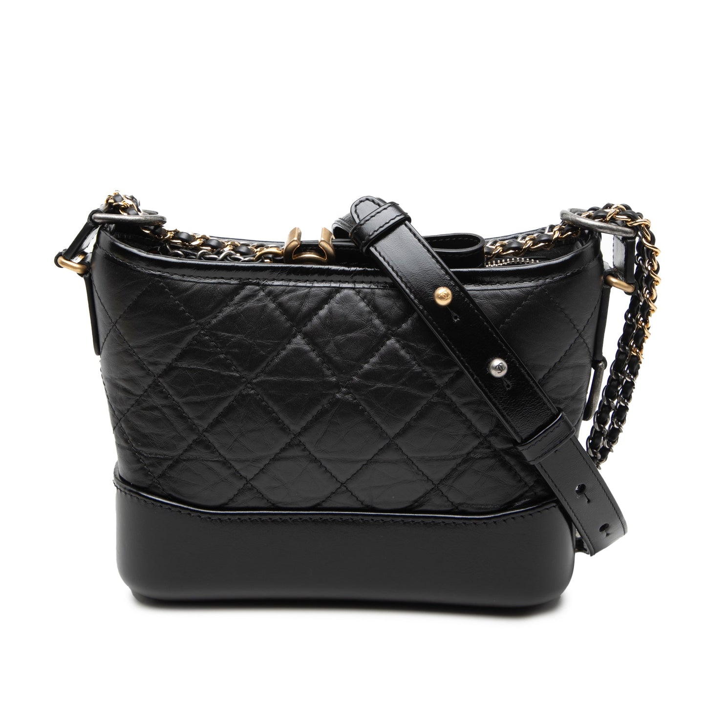 Chanel Small Quilted Aged Calfskin Gabrielle Hobo