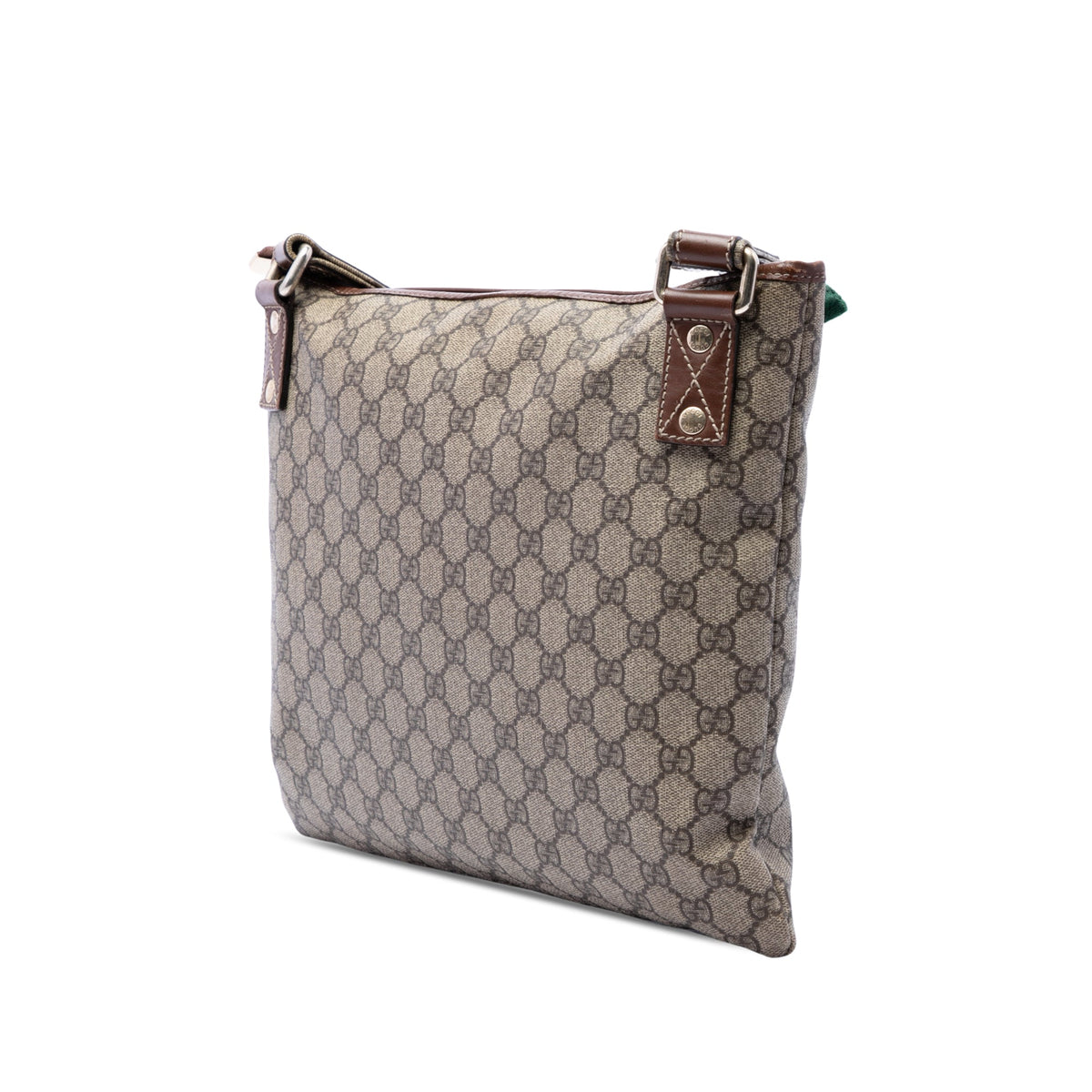 Gucci GG Supreme Web Crossbody — Beige