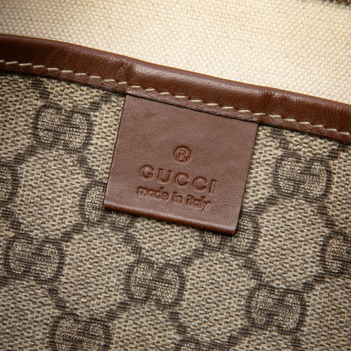 Gucci GG Supreme Web Crossbody — Beige