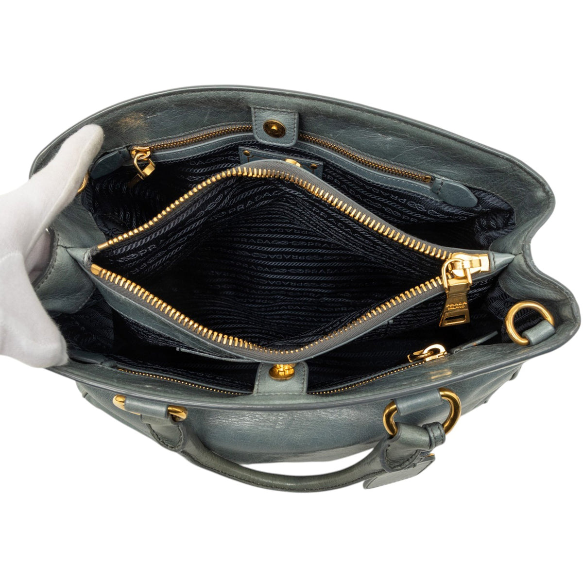 Prada Vitello Shine Satchel