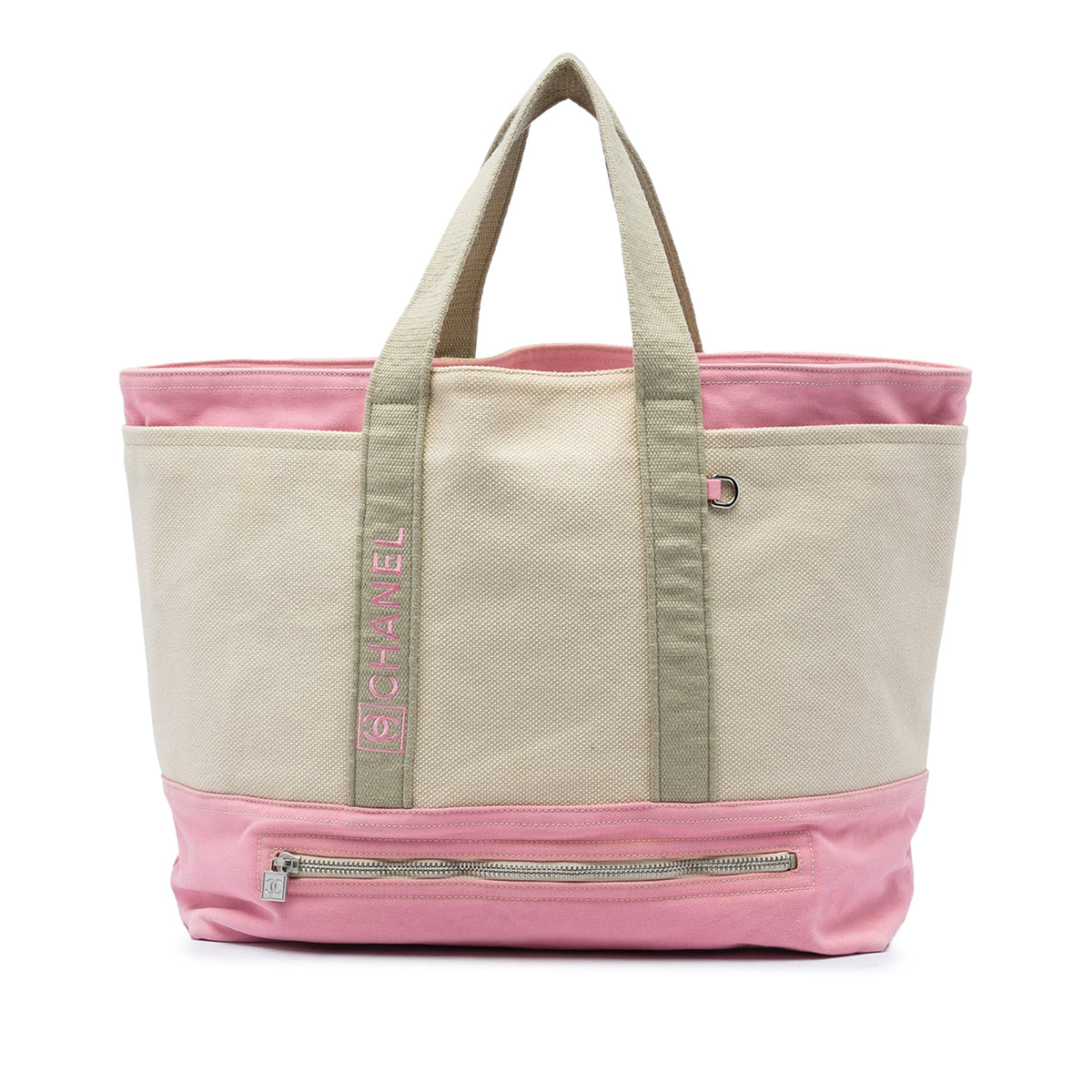 Chanel Large Bicolor Canvas Sports Ligne Tote