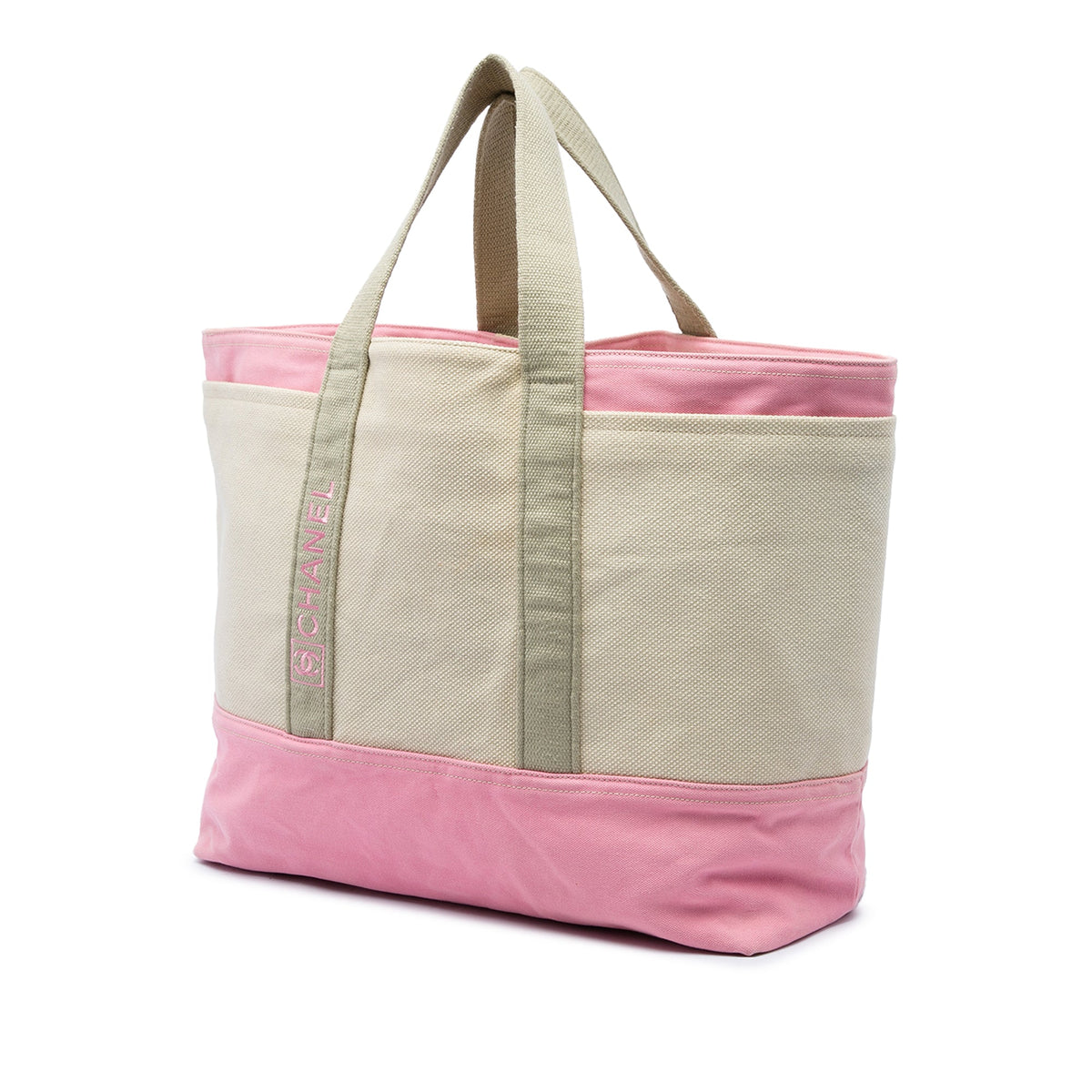 Chanel Large Bicolor Canvas Sports Ligne Tote