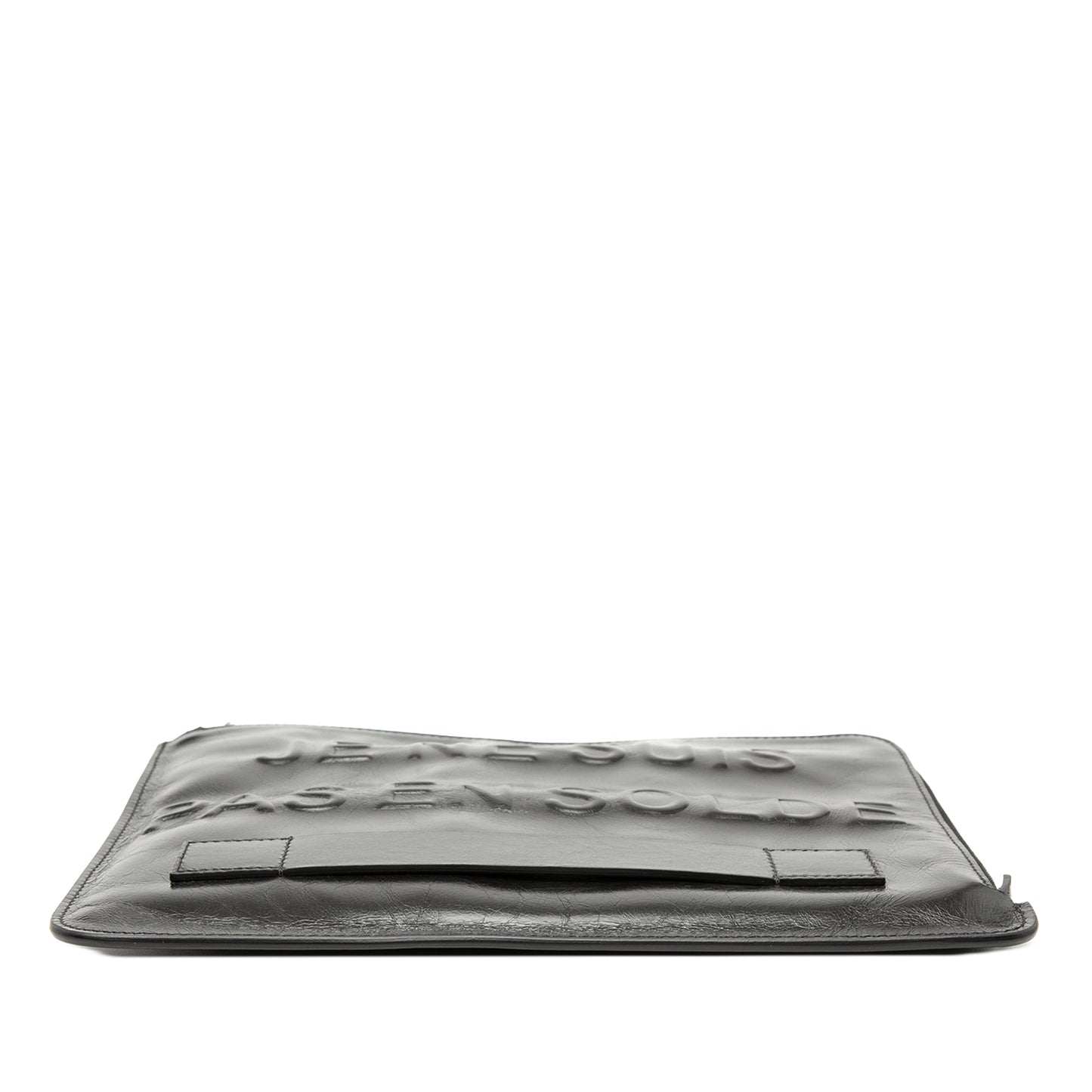Chanel Distressed Calfskin Je Ne Suis Pas En Solde Clutch