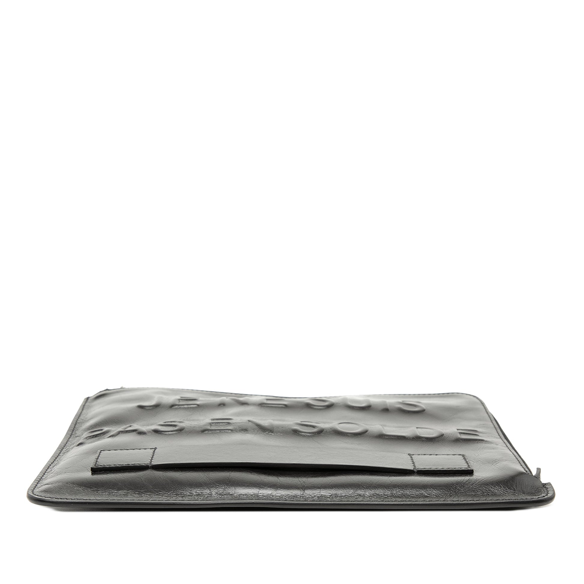 Chanel Distressed Calfskin Je Ne Suis Pas En Solde Clutch