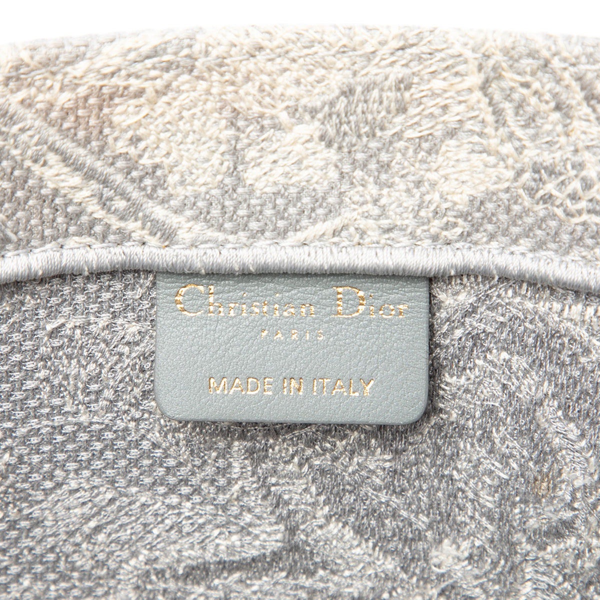 Dior Large Canvas Embroidered Dioriviera Toile De Jouy Book Tote — Gray
