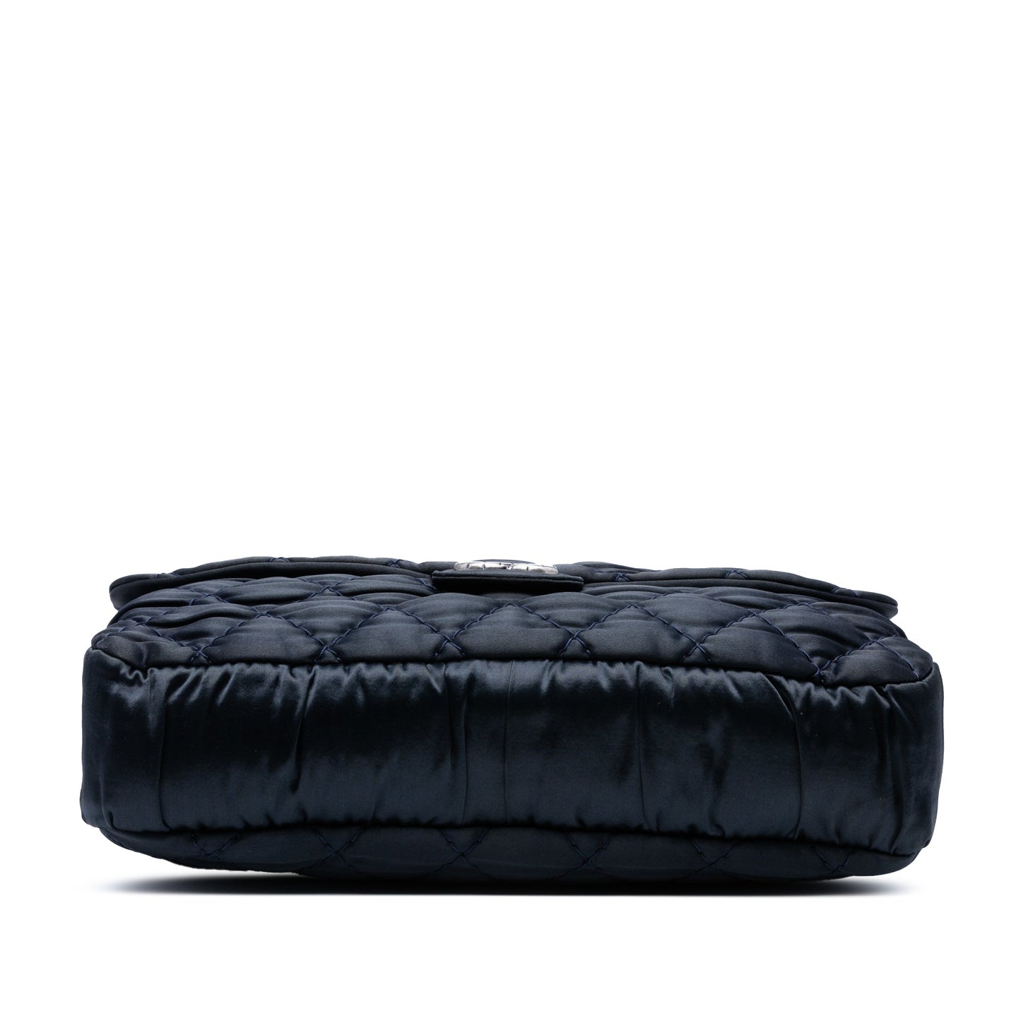 Chanel Extra Large CC Quilted Satin Single Flap
