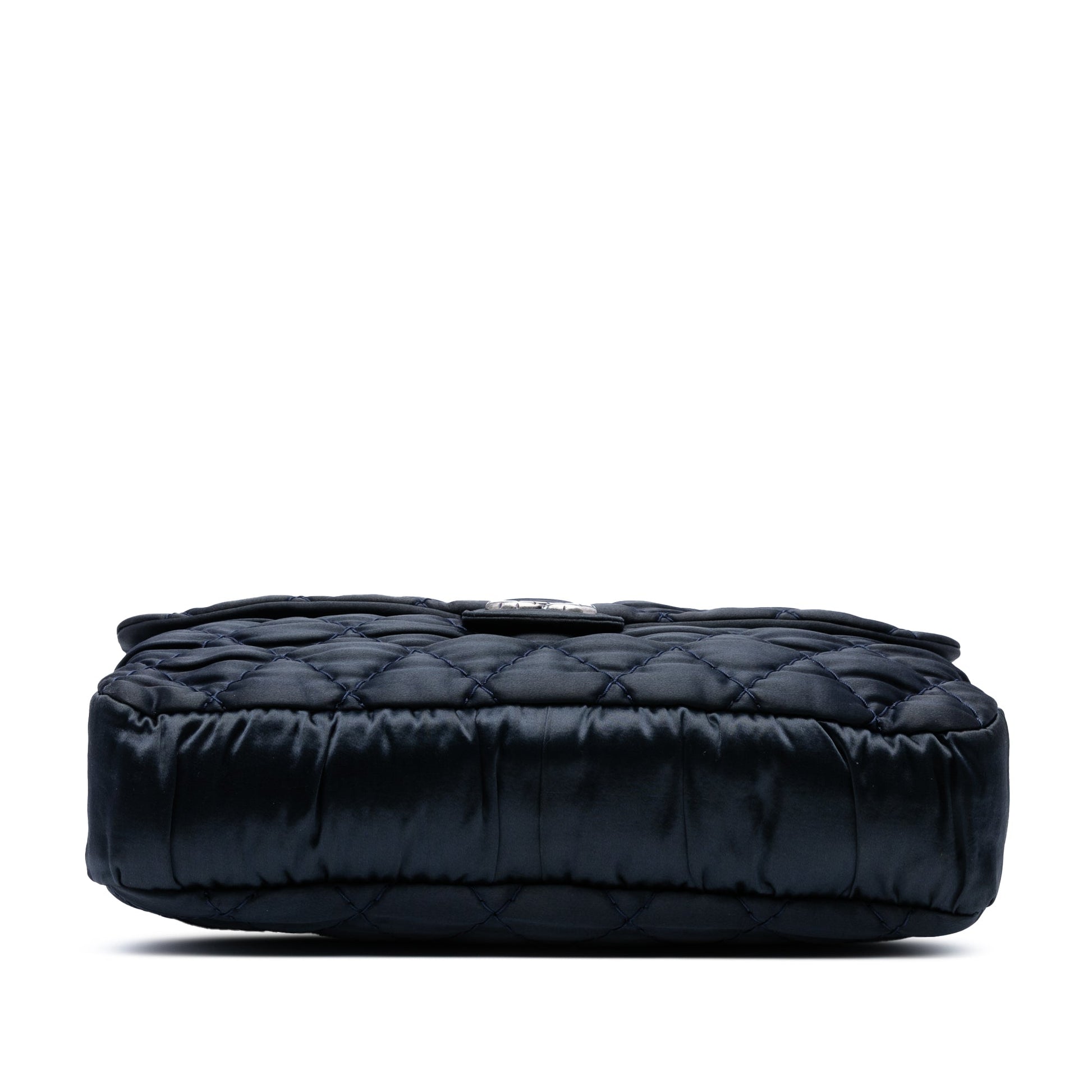 Chanel Extra Large CC Quilted Satin Single Flap