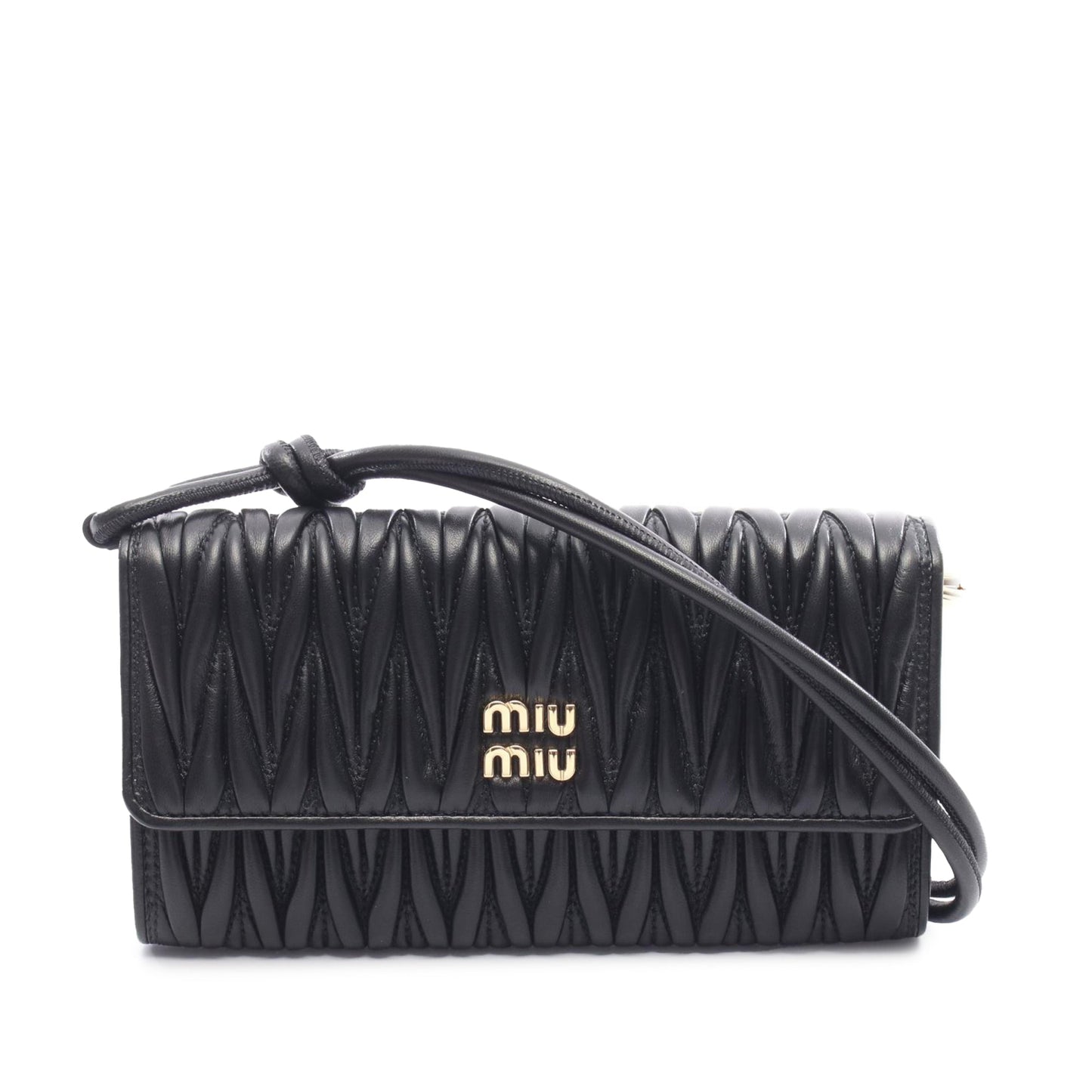 Miu Miu Matellase Nappa Wallet On Chain