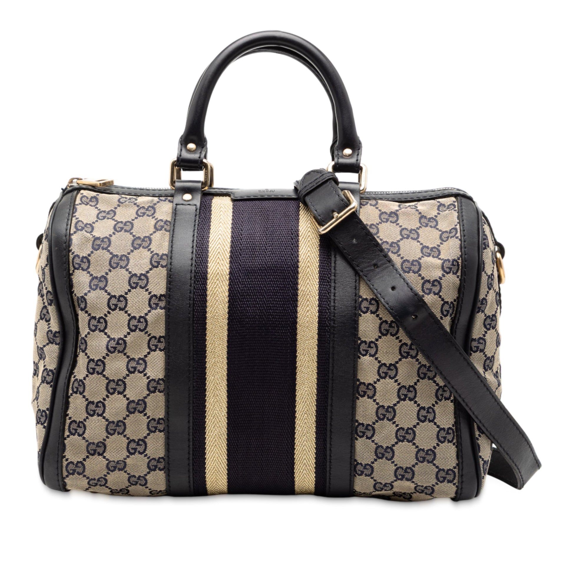 Gucci Medium GG Canvas Web Joy Boston Bag