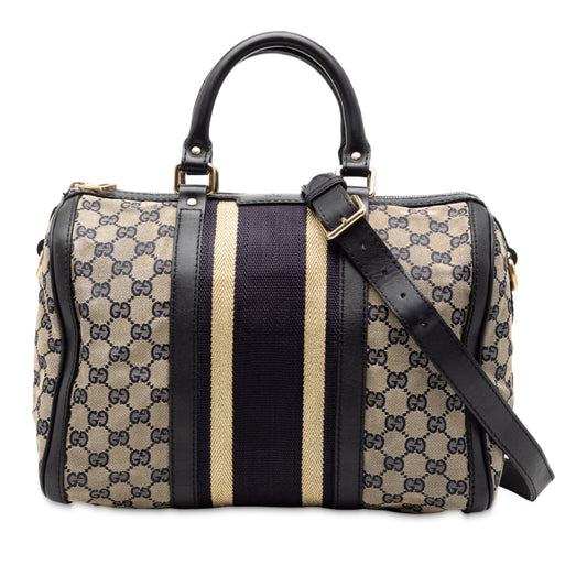 Gucci Medium GG Canvas Web Joy Boston Bag