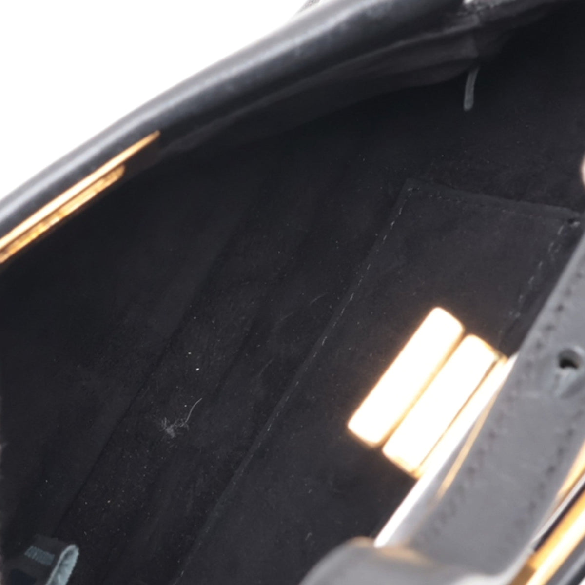 Fendi Mini Leather Peekaboo Iconic Satchel — Black