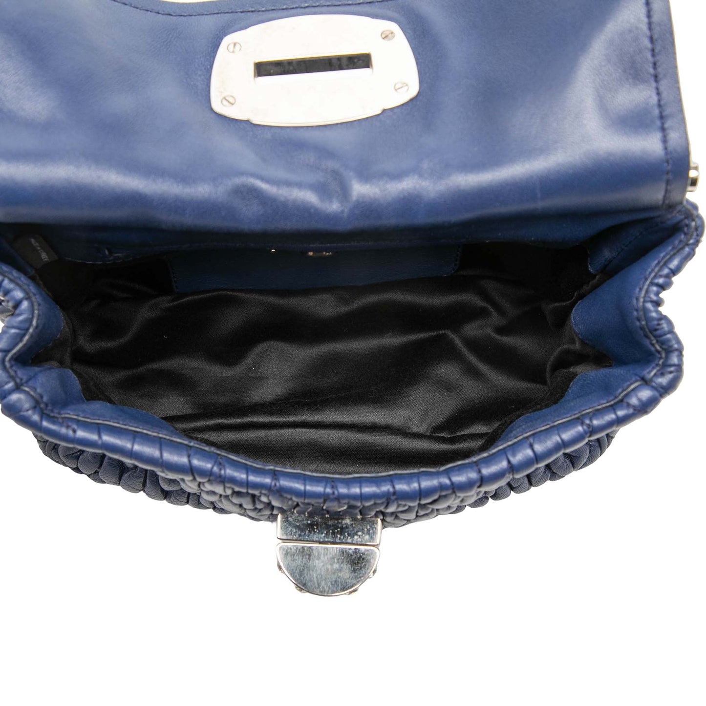 Miu Miu Matelasse Nappa Crystal Frame Flap Satchel