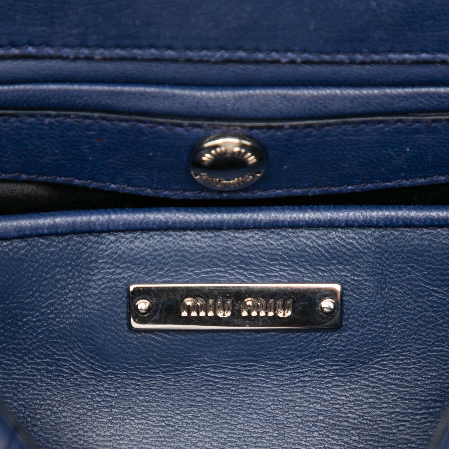 Miu Miu Matelasse Nappa Crystal Frame Flap Satchel