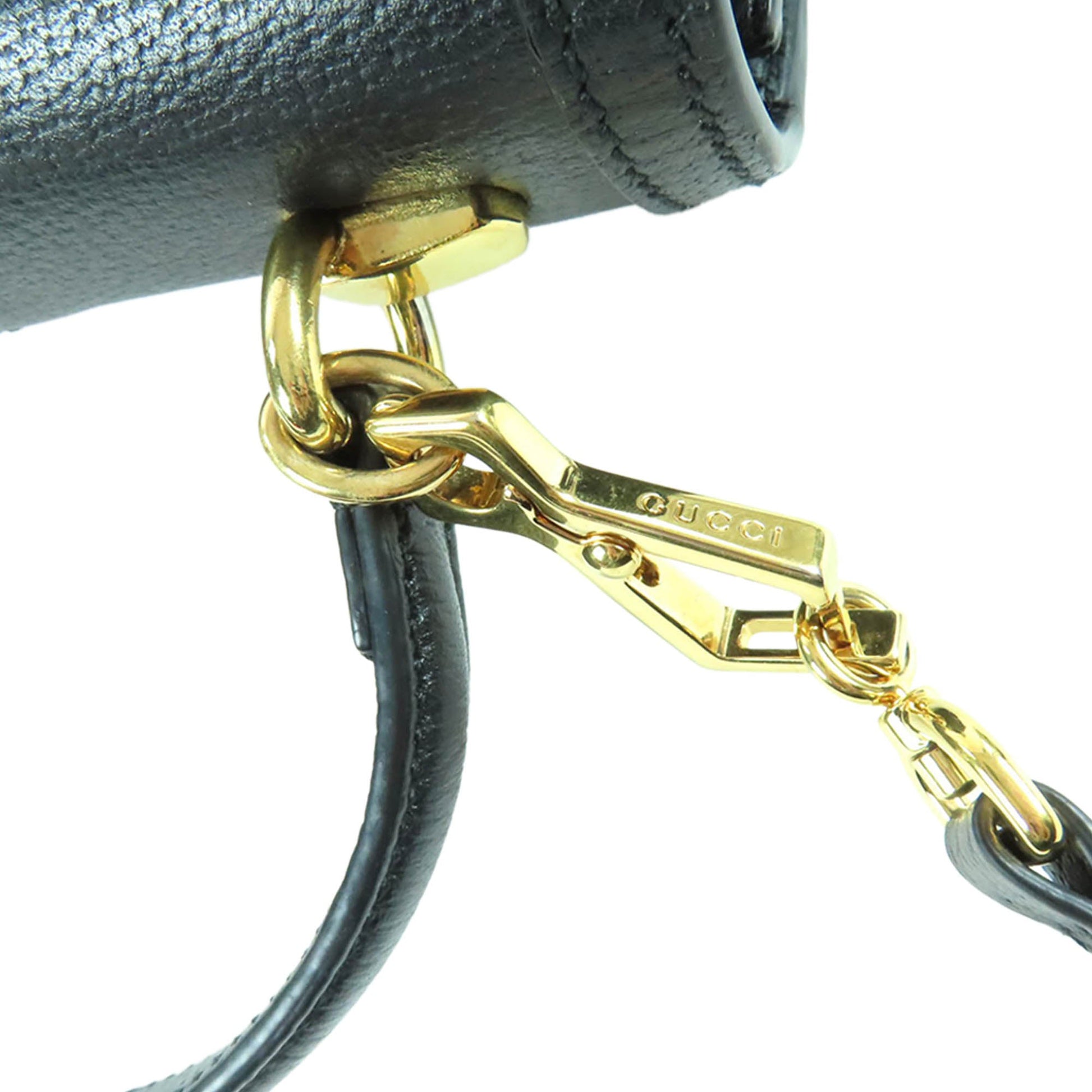 Gucci Small Calfskin Web Ophidia Top Handle Flap