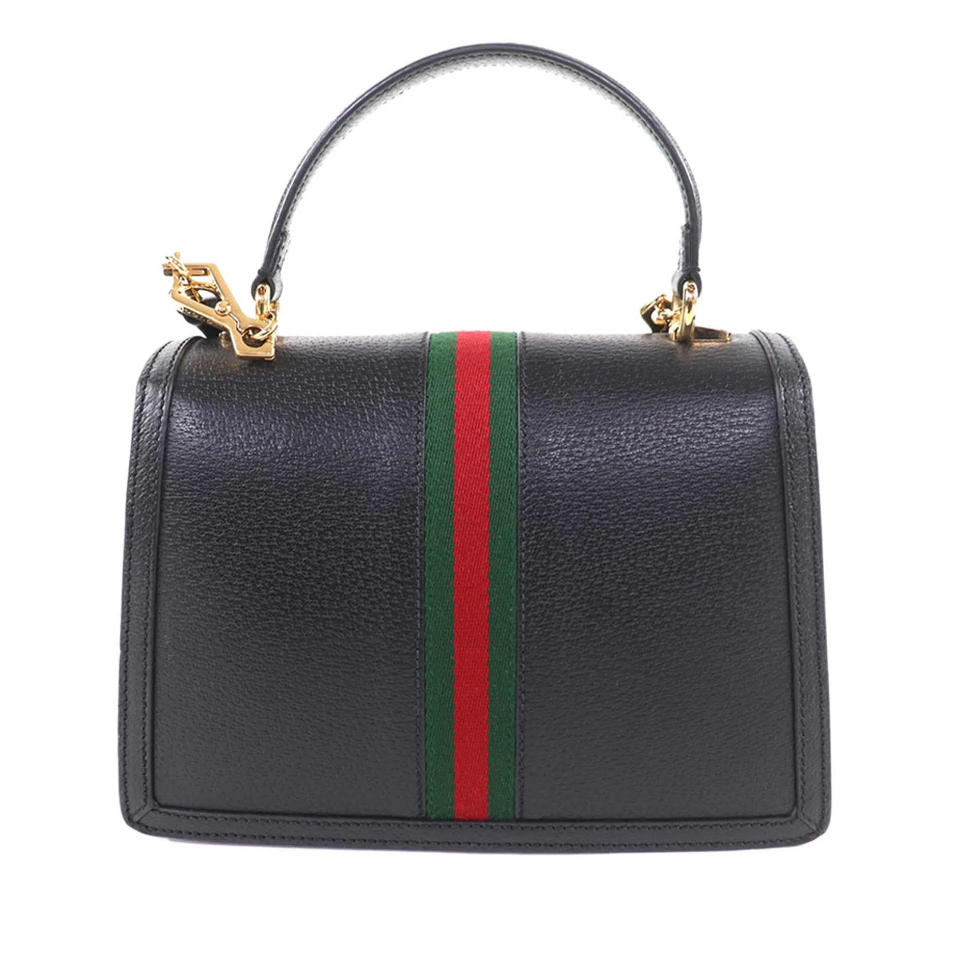 Gucci Small Calfskin Web Ophidia Top Handle Flap