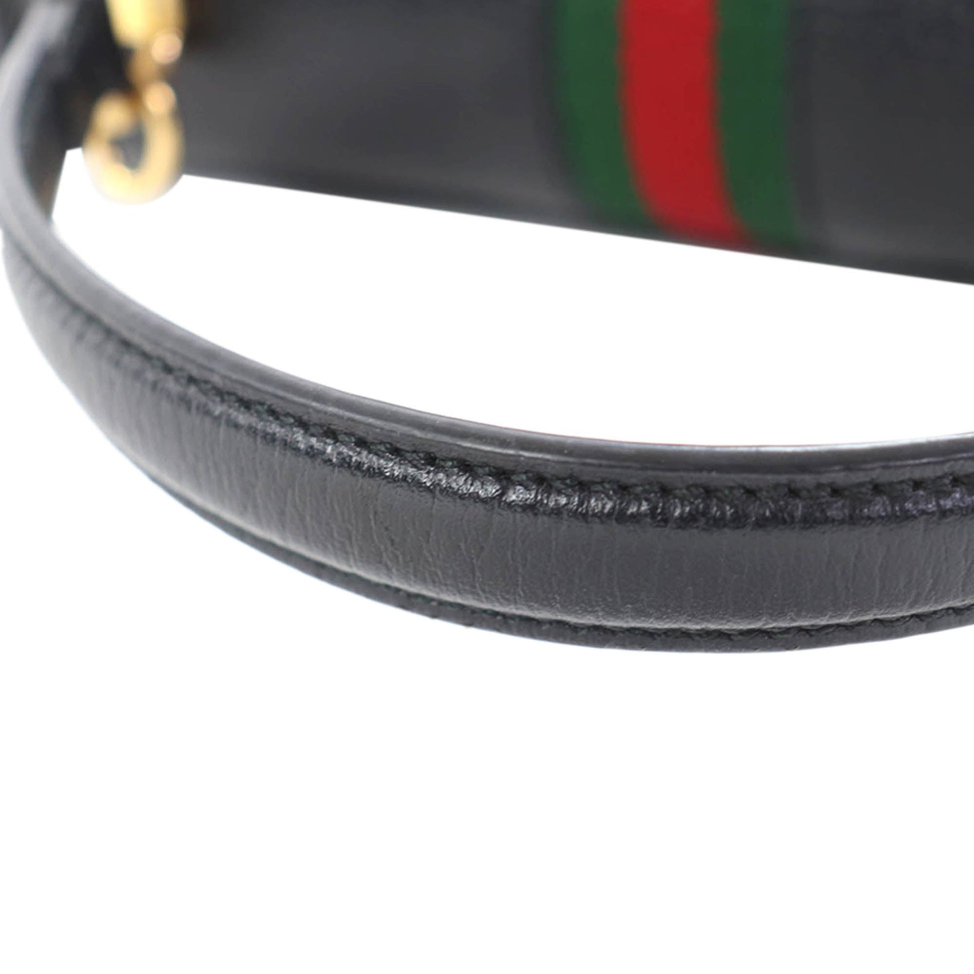 Gucci Small Calfskin Web Ophidia Top Handle Flap
