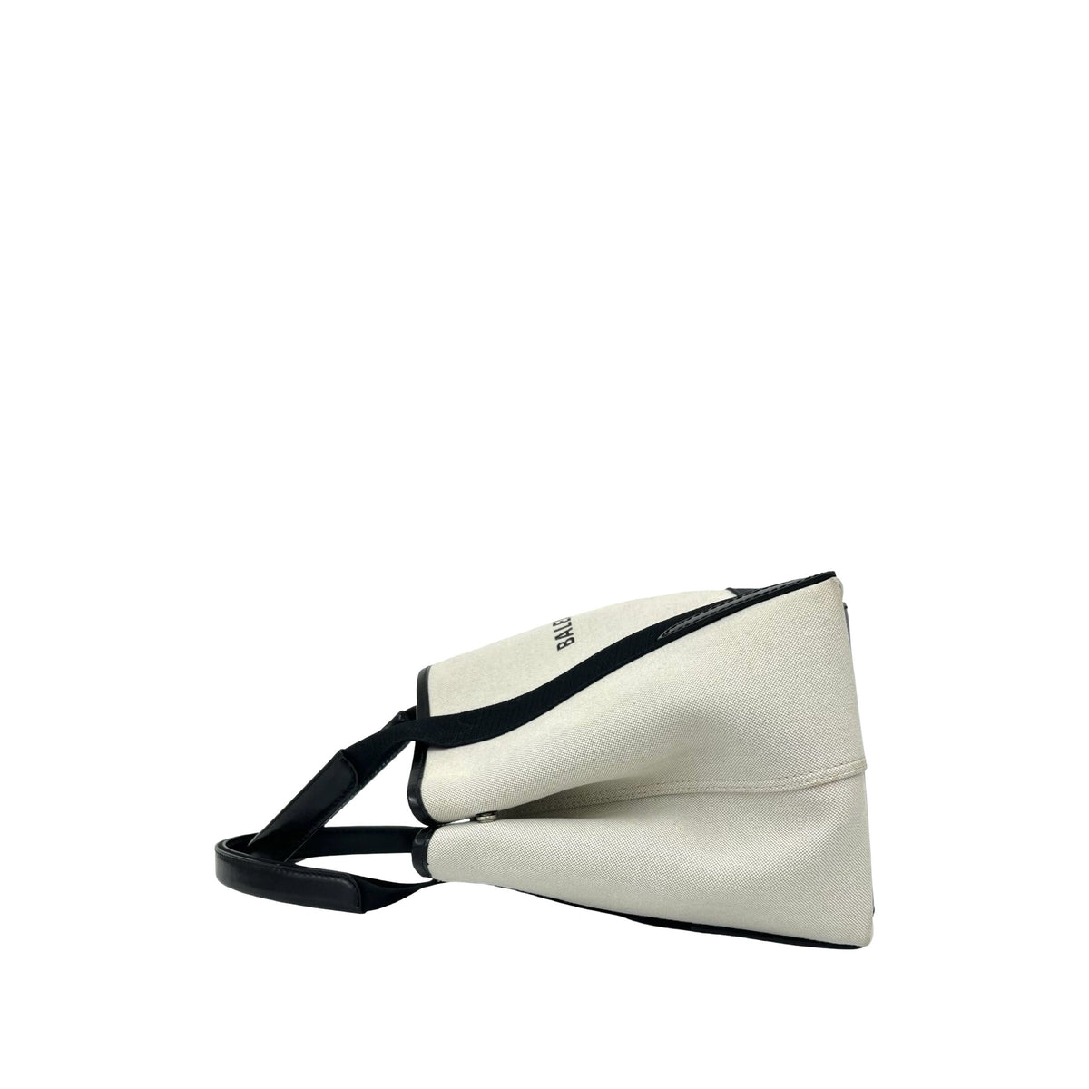 Balenciaga Canvas Navy Cabas Satchel XS — Brown