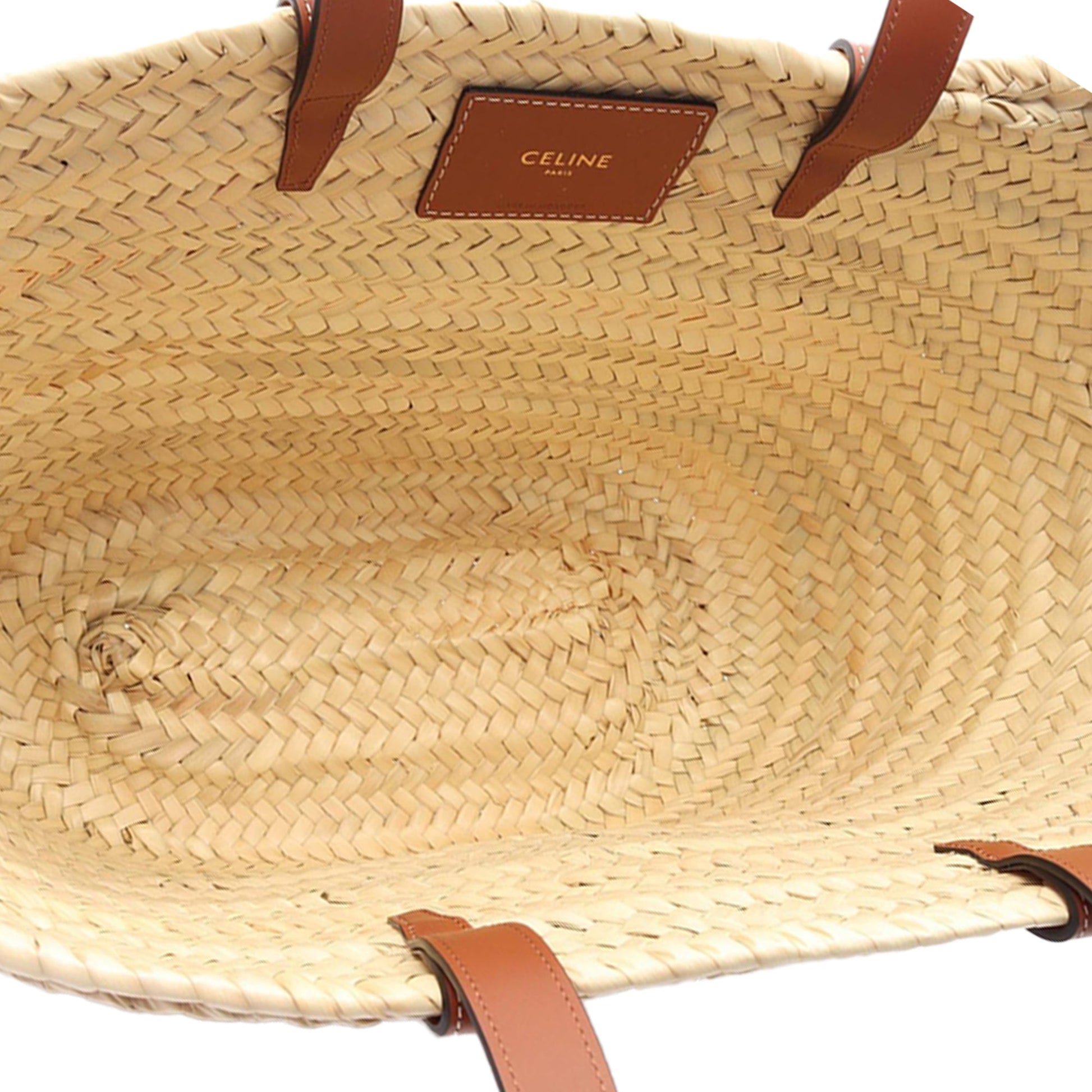 Celine Medium Raffia Classic Panier Tote