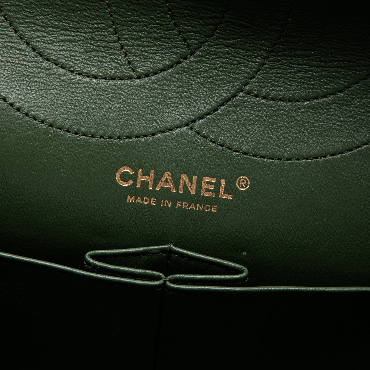 Chanel Quilted Jersey Reissue 2.55 Double Flap 227 — Green