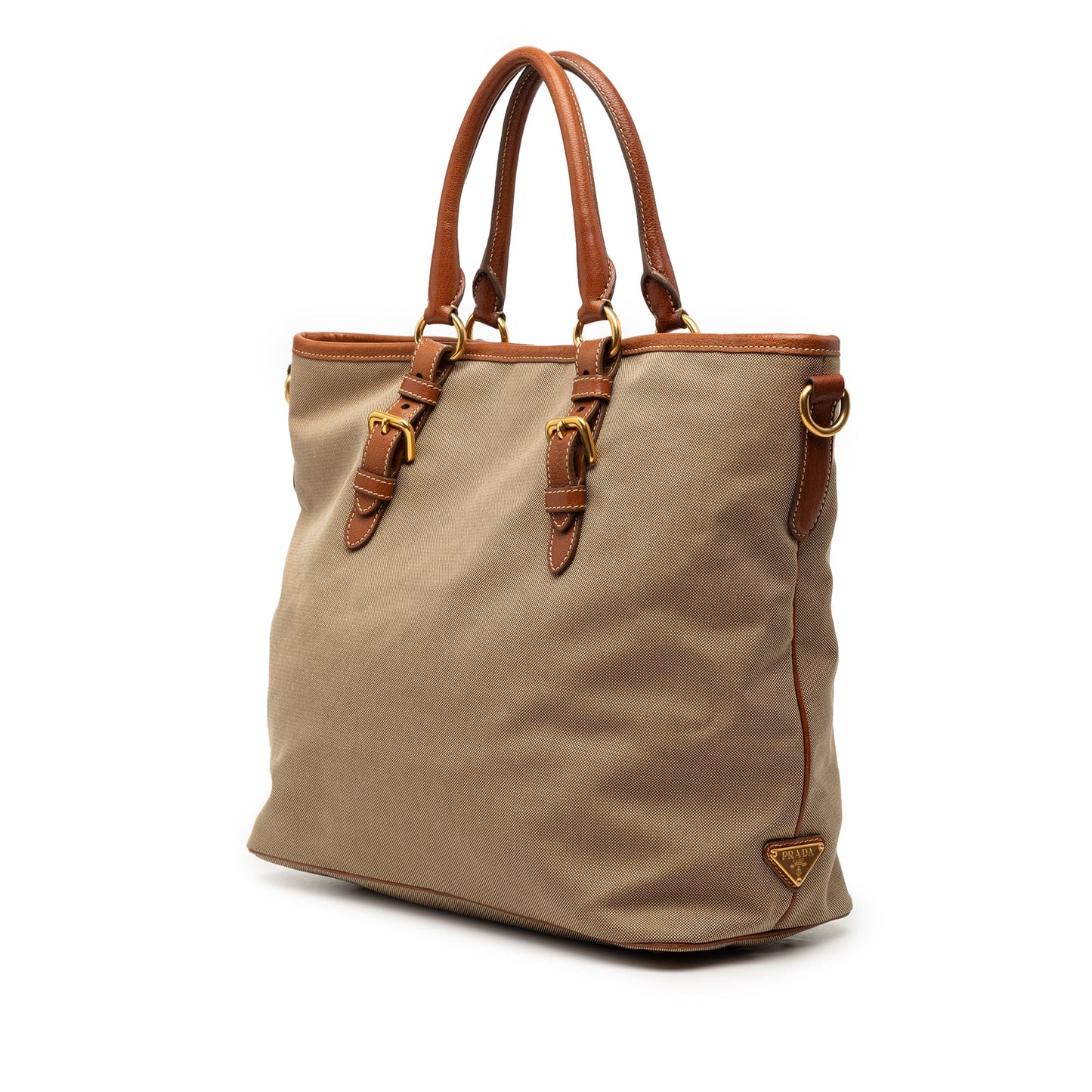 Prada Canvas Canapa Logo Convertible Tote