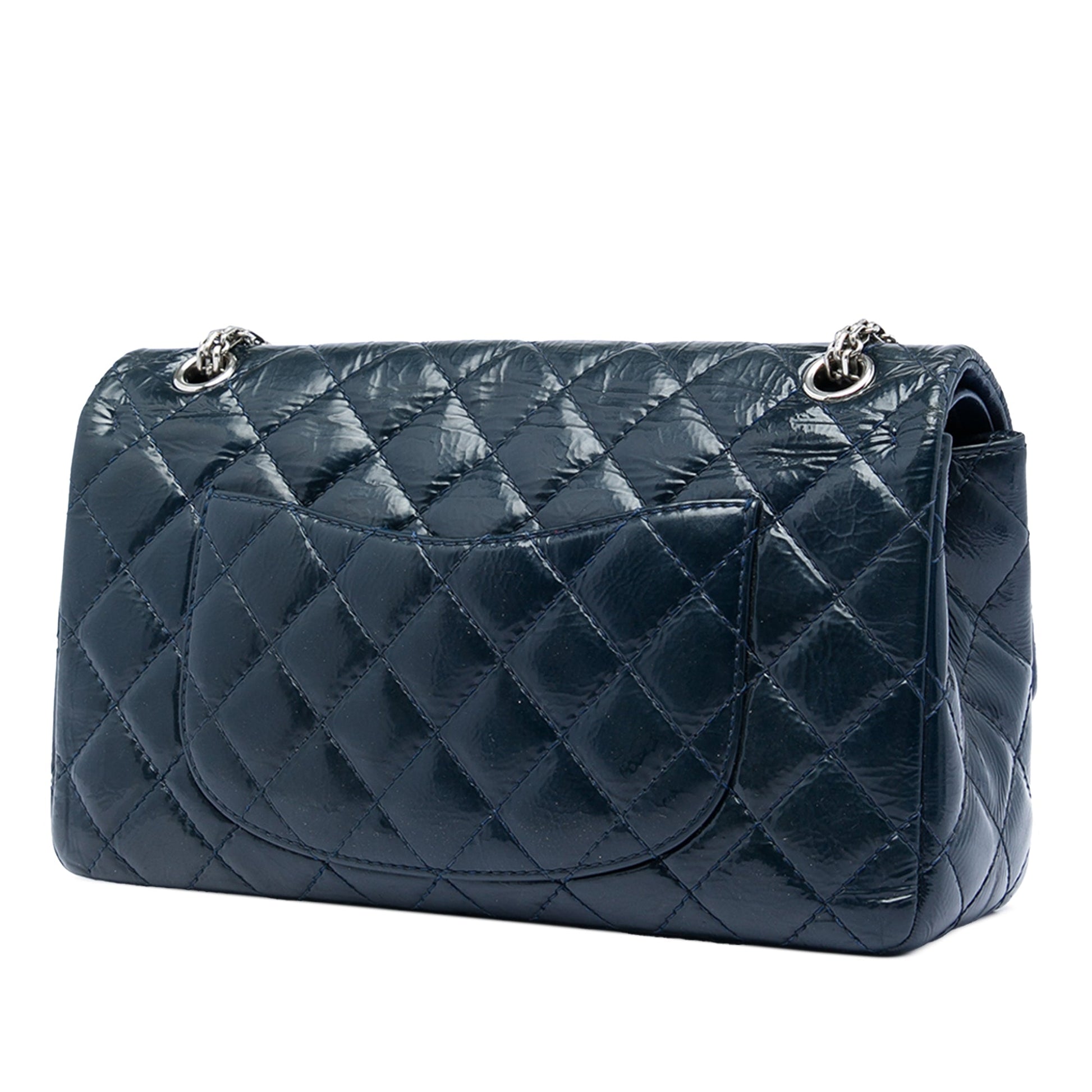 Chanel Quilted Crinkled Patent Reissue 2.55 Double Flap 226
