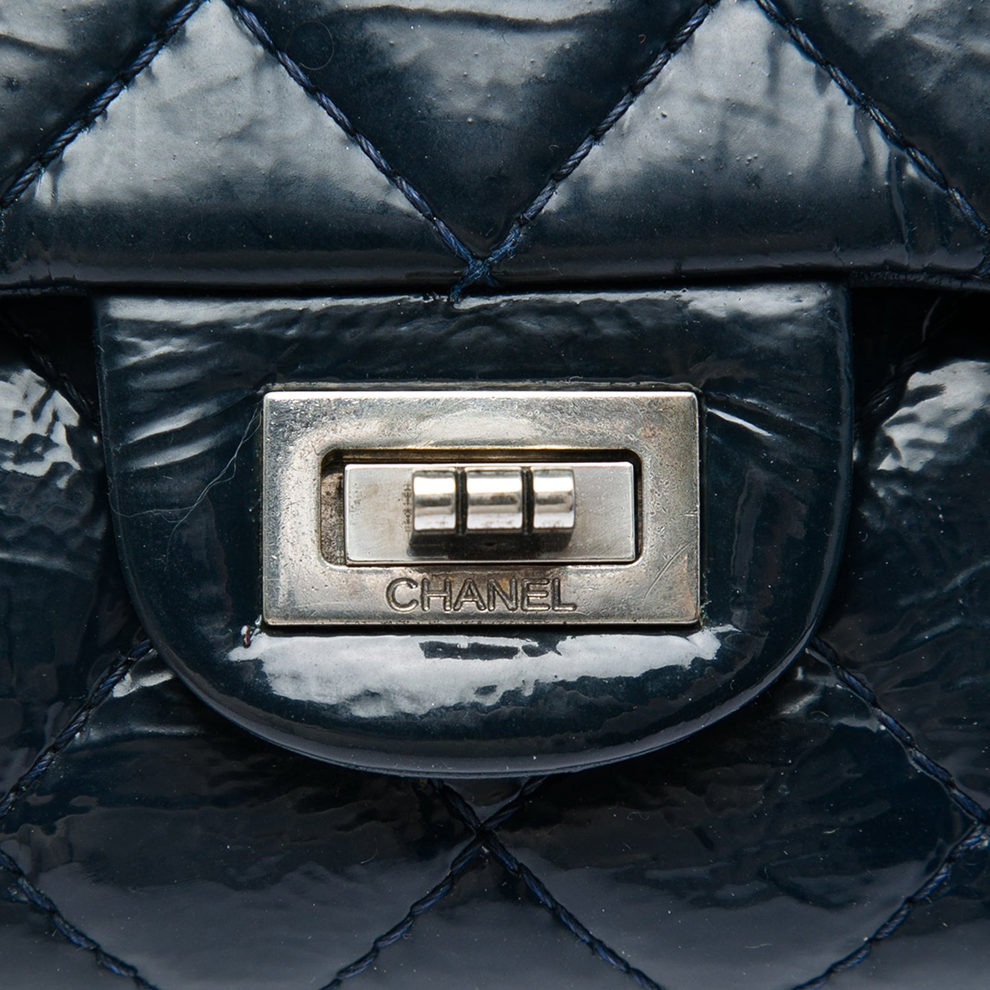 Chanel Quilted Crinkled Patent Reissue 2.55 Double Flap 226
