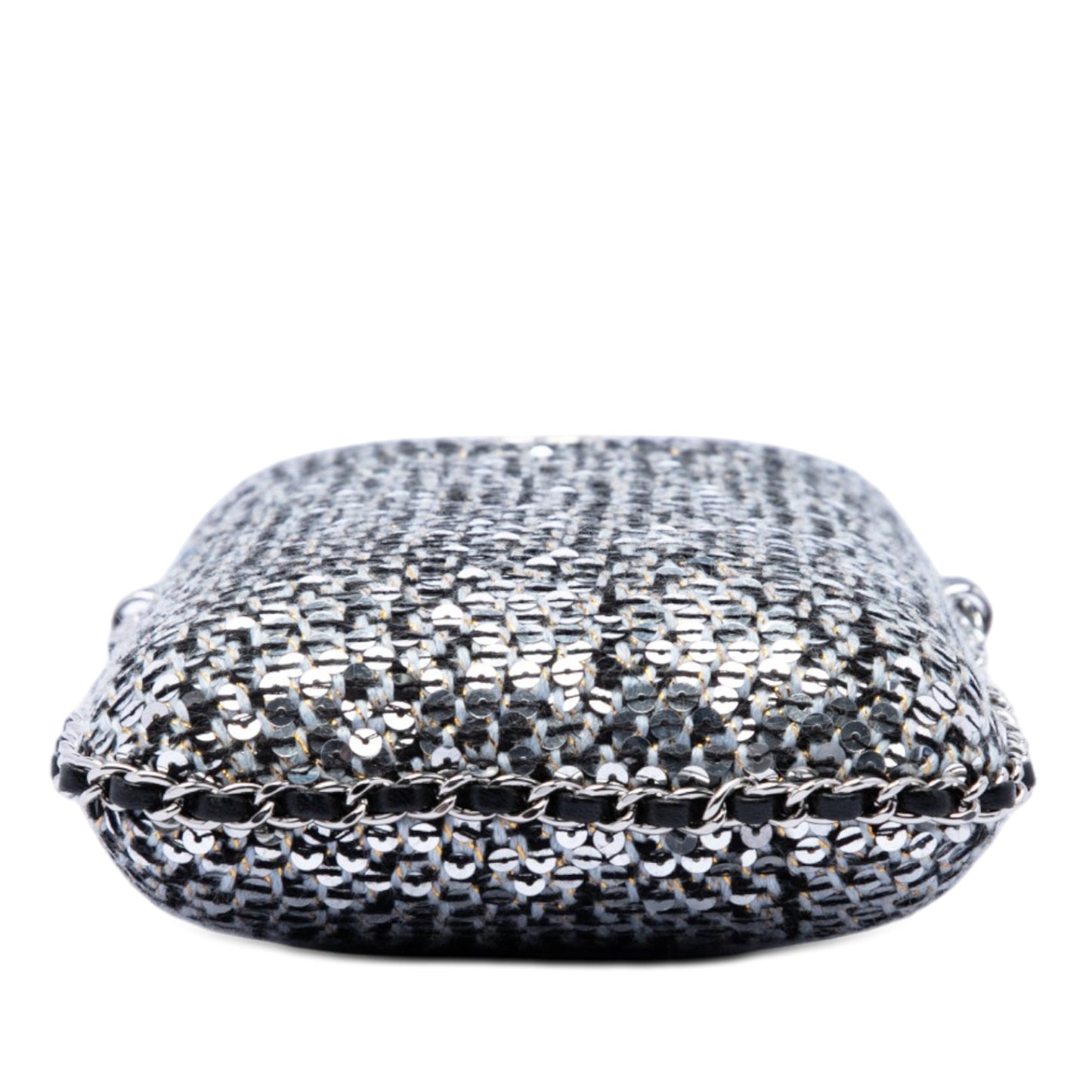 Chanel CC Tweed and Sequin Chain Around Phone Holder