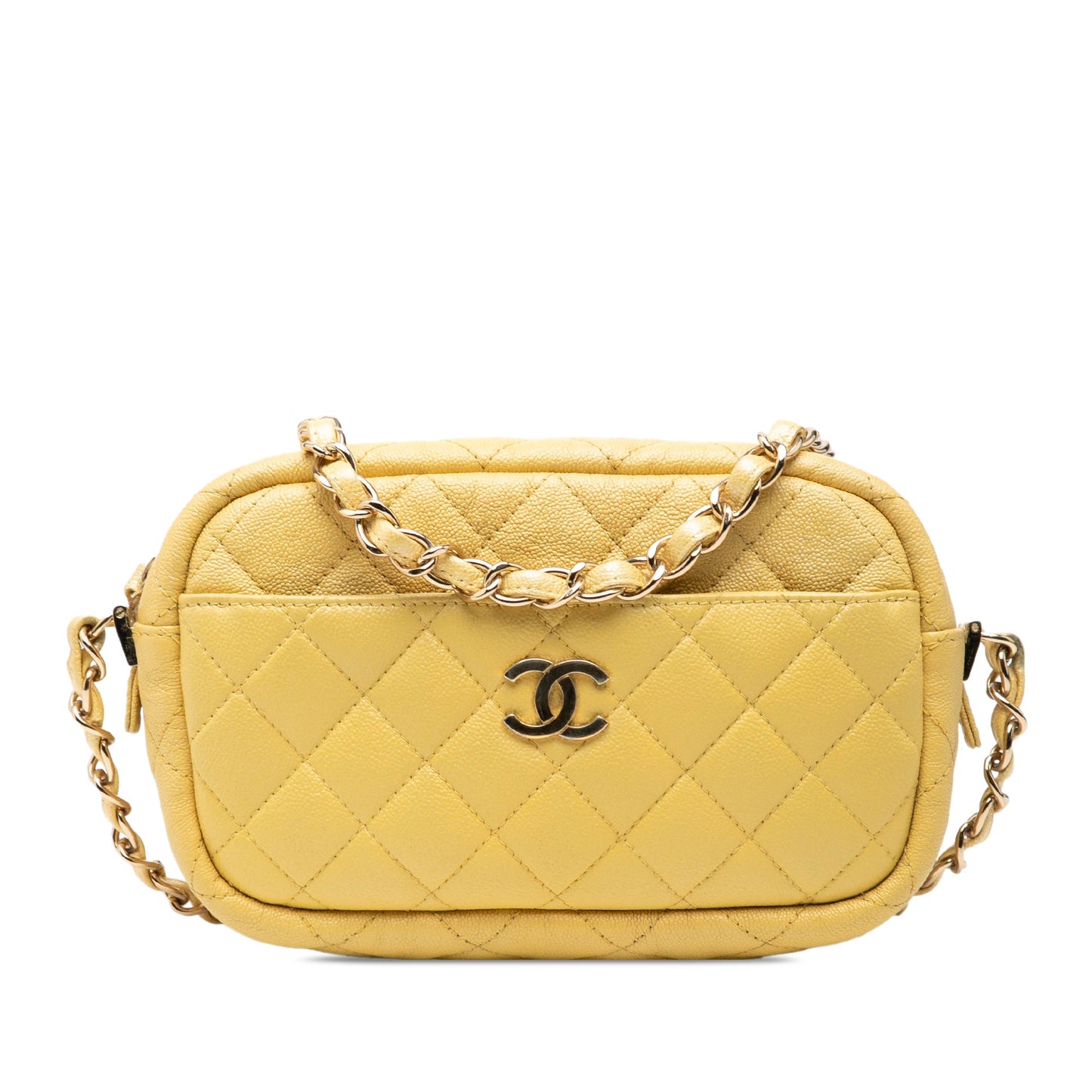 Chanel Mini Quilted Iridescent Caviar Camera Case