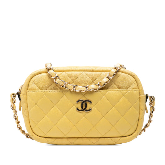 Chanel Mini Quilted Iridescent Caviar Camera Case
