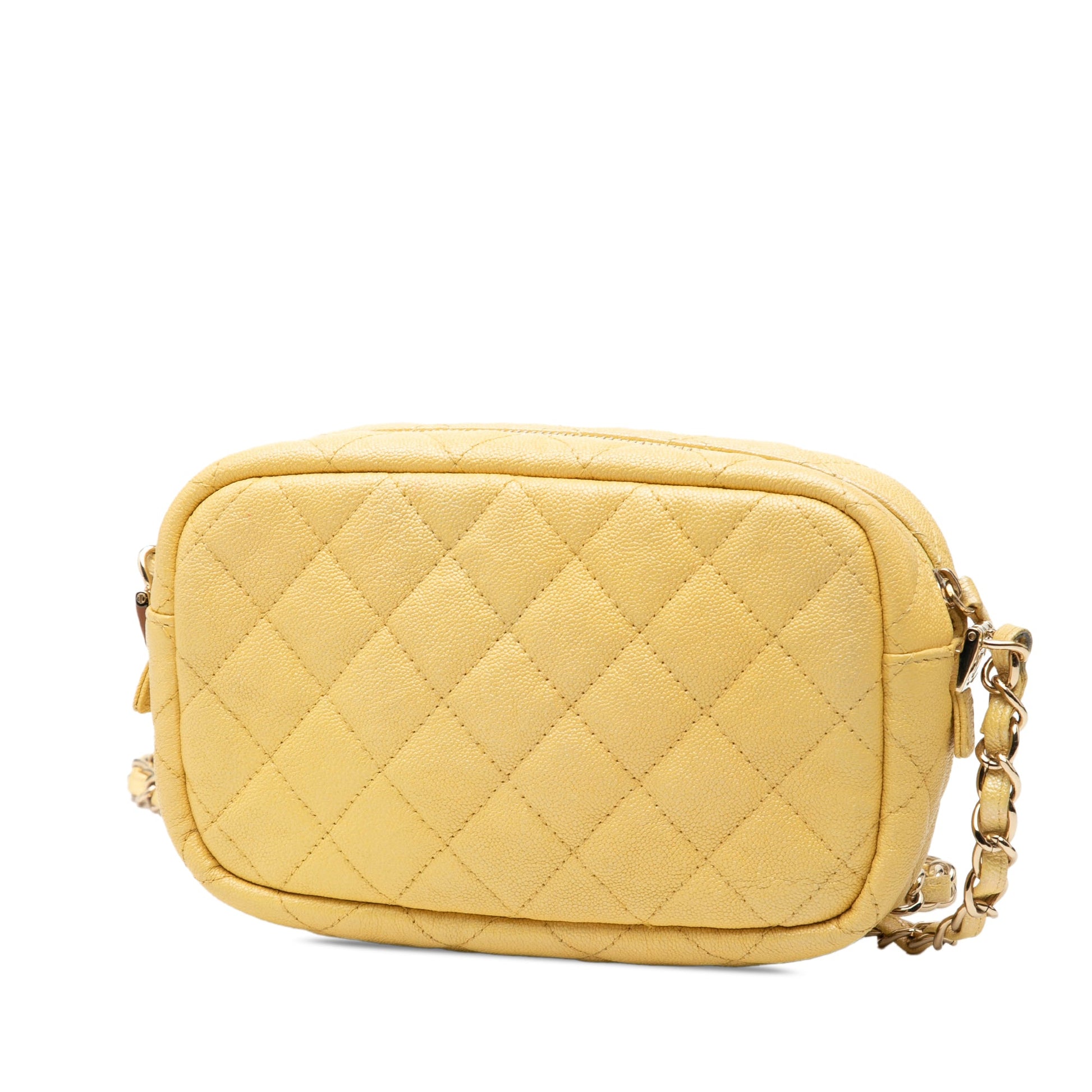 Chanel Mini Quilted Iridescent Caviar Camera Case