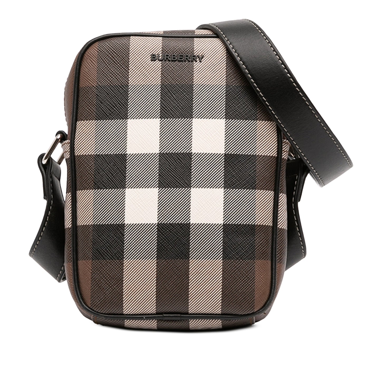 Burberry Giant Check E-Canvas Vertical Paddy Crossbody