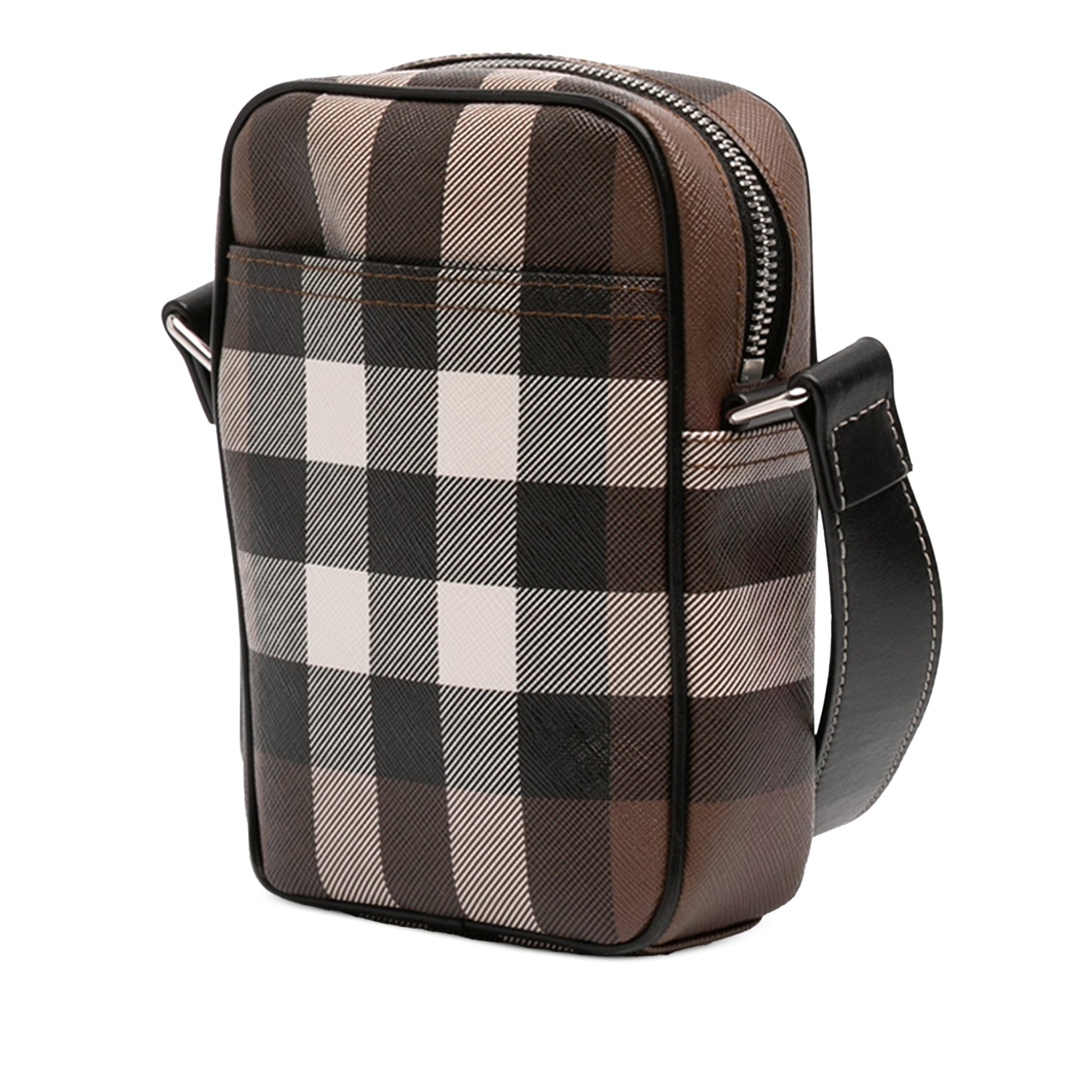 Burberry Giant Check E-Canvas Vertical Paddy Crossbody