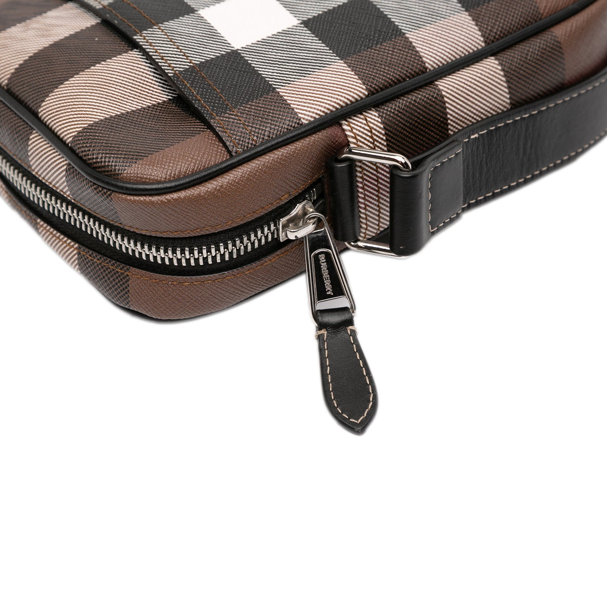 Burberry Giant Check E-Canvas Vertical Paddy Crossbody