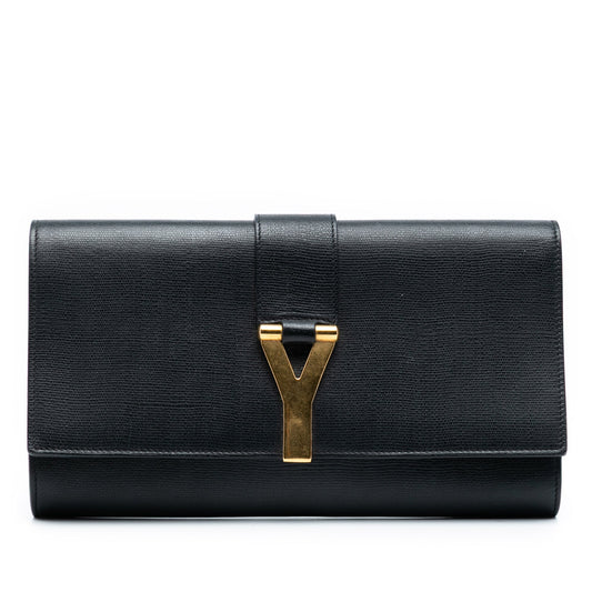 Saint Laurent Leather Chyc Ligne Clutch