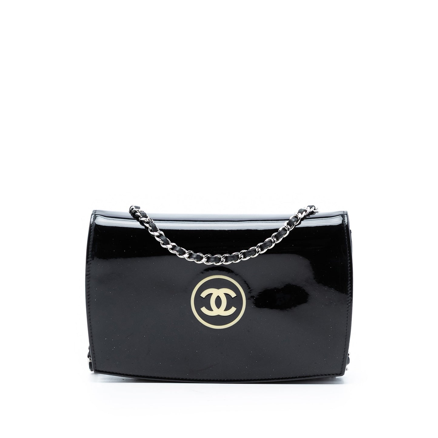 Chanel CC Patent Compact Wallet On Chain