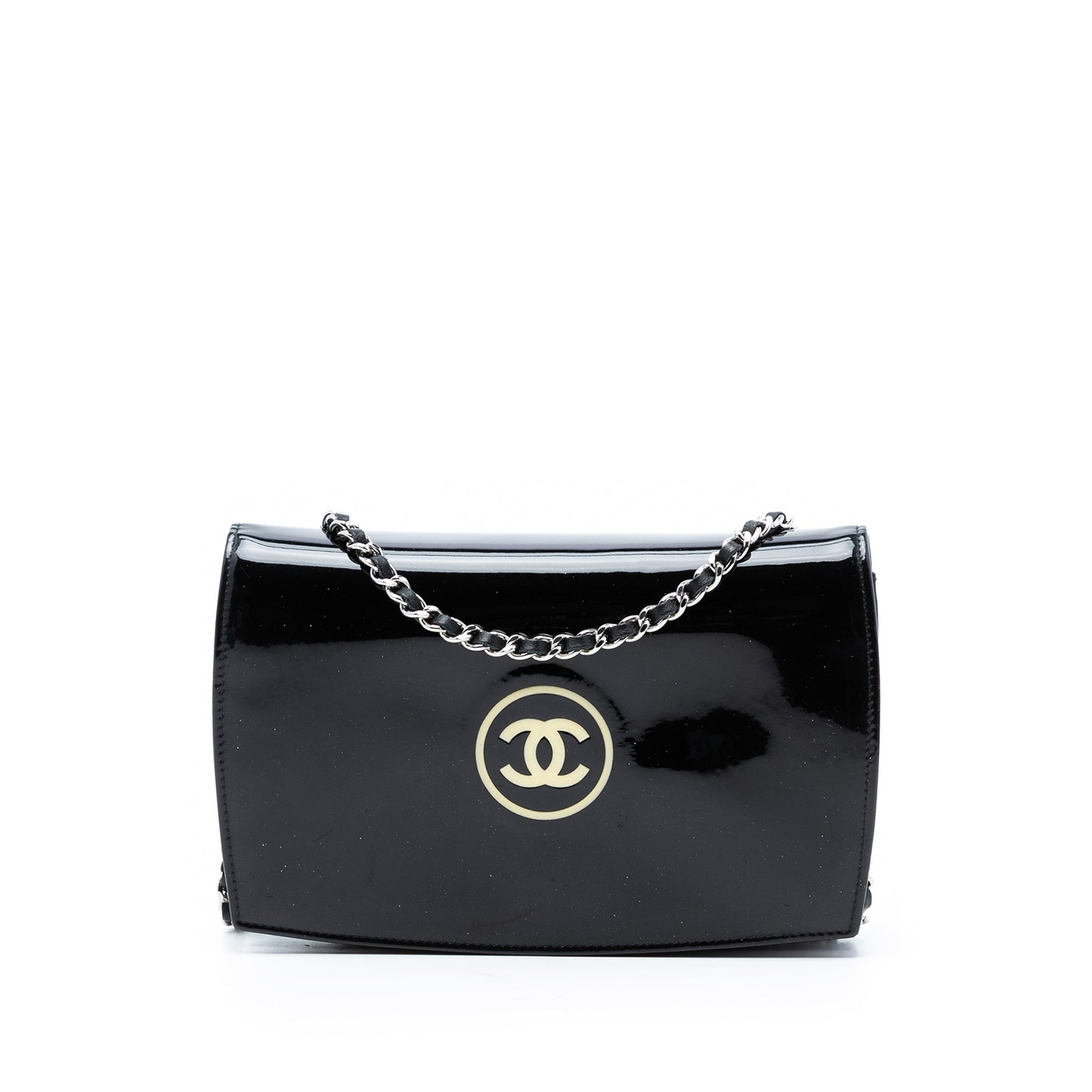 Chanel CC Patent Compact Wallet On Chain