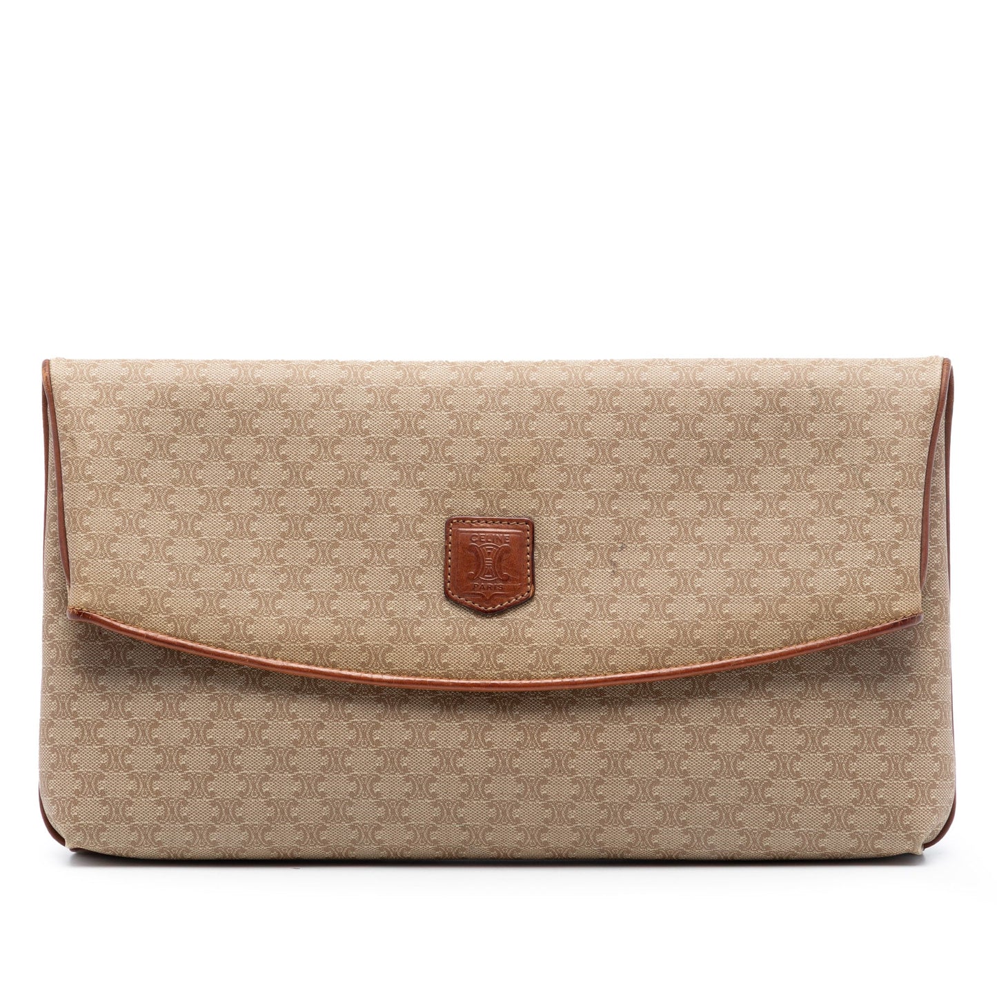 Celine Macadam Coated Canvas Clutch