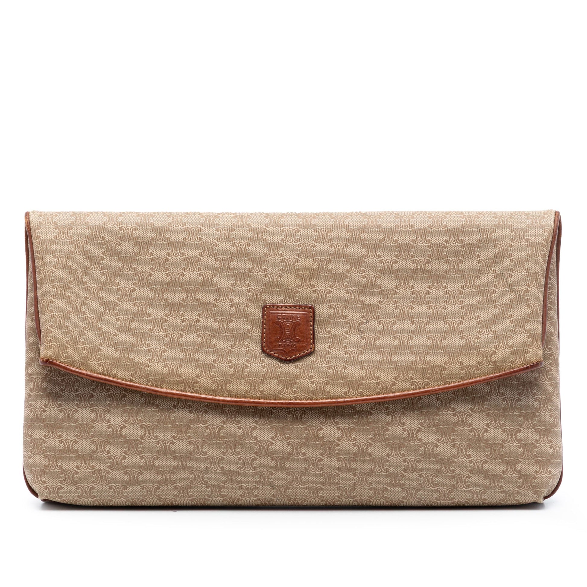 Celine Macadam Coated Canvas Clutch