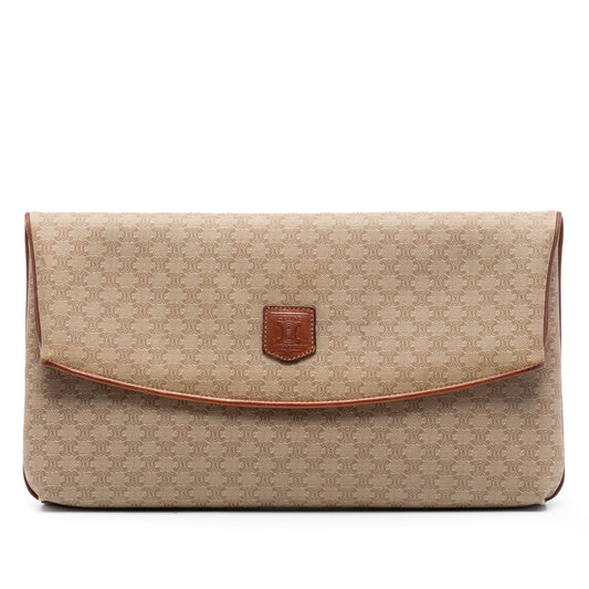 Celine Macadam Coated Canvas Clutch