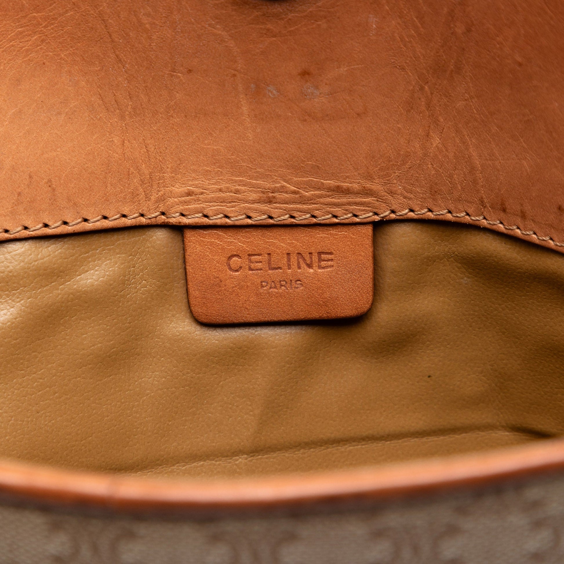 Celine Macadam Coated Canvas Clutch