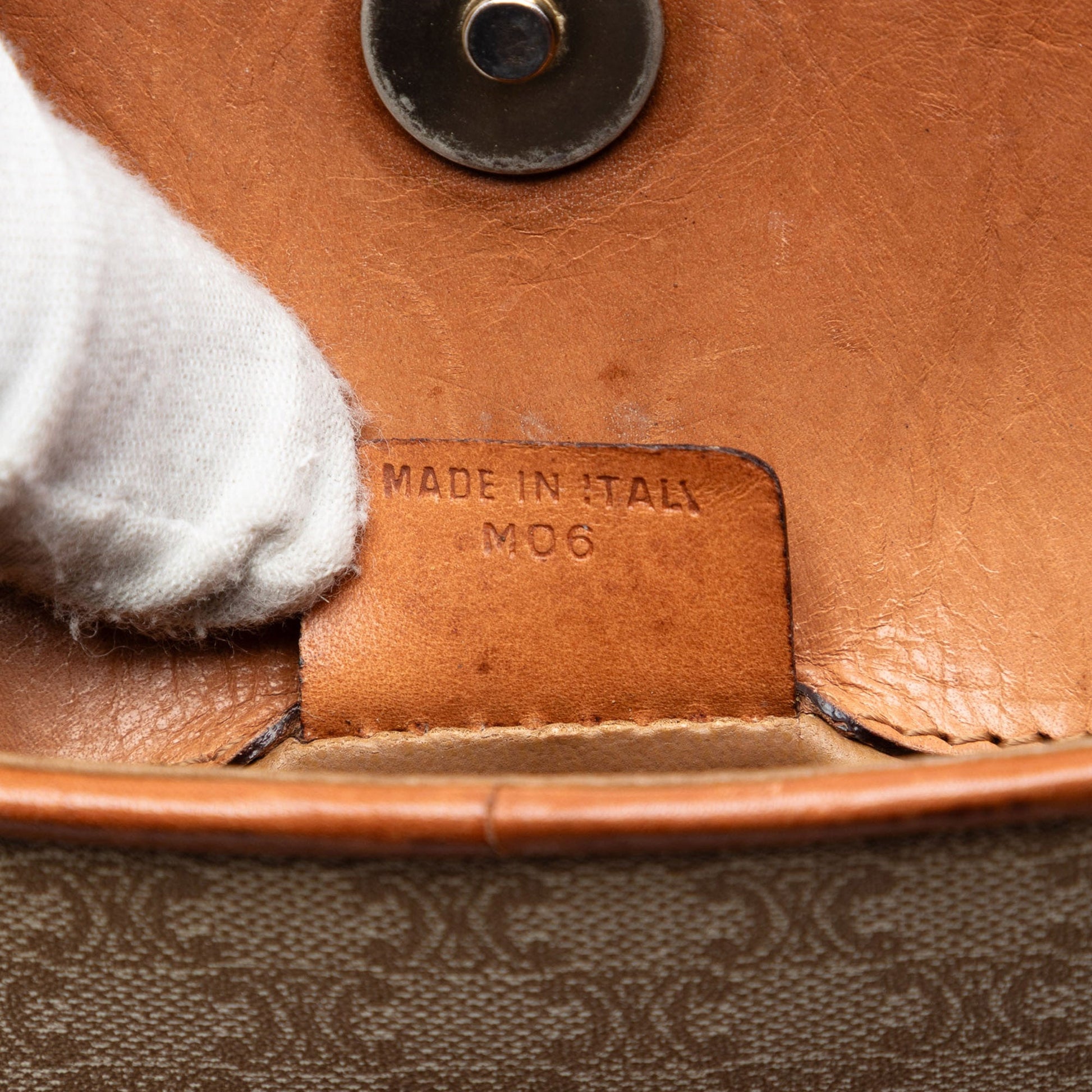 Celine Macadam Coated Canvas Clutch