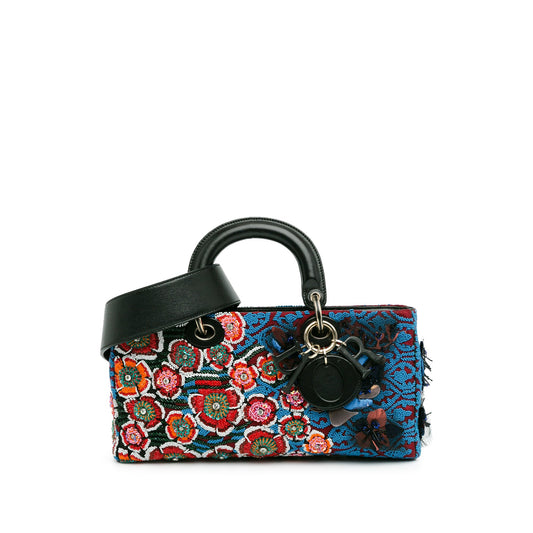 Dior Medium Beaded Ribbon Embroidered Floral Lady D Joy