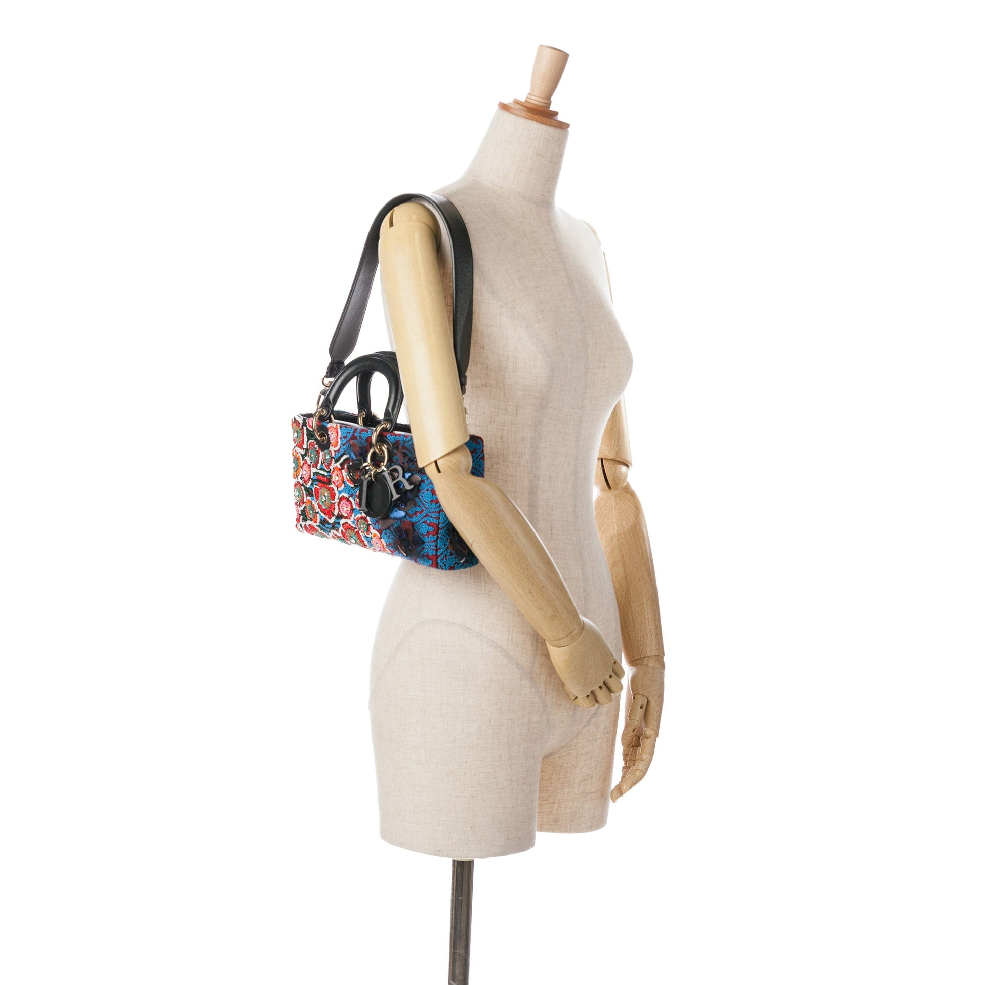 Dior Medium Beaded Ribbon Embroidered Floral Lady D Joy