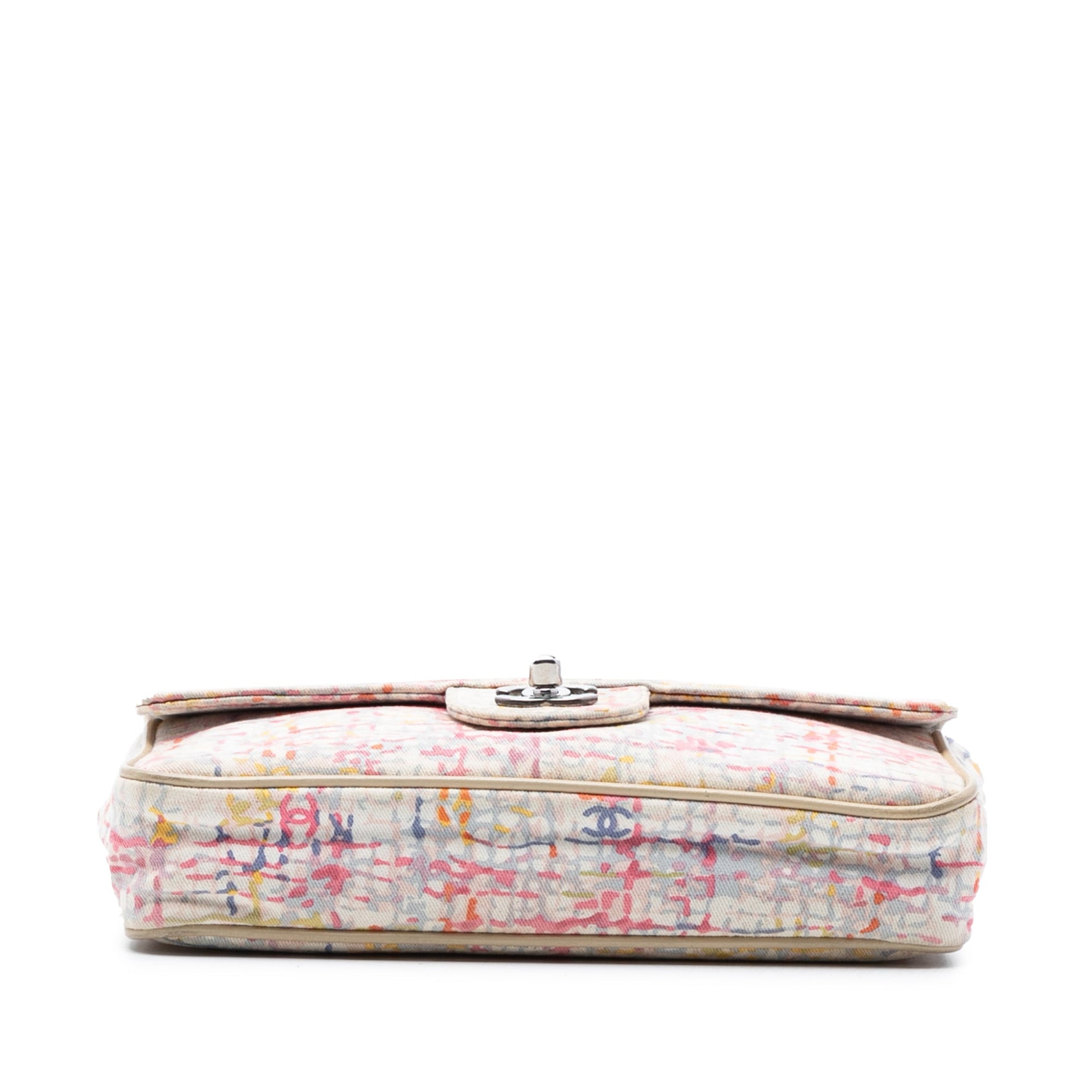Chanel Small Printed Canvas Watercolor Clover Flap